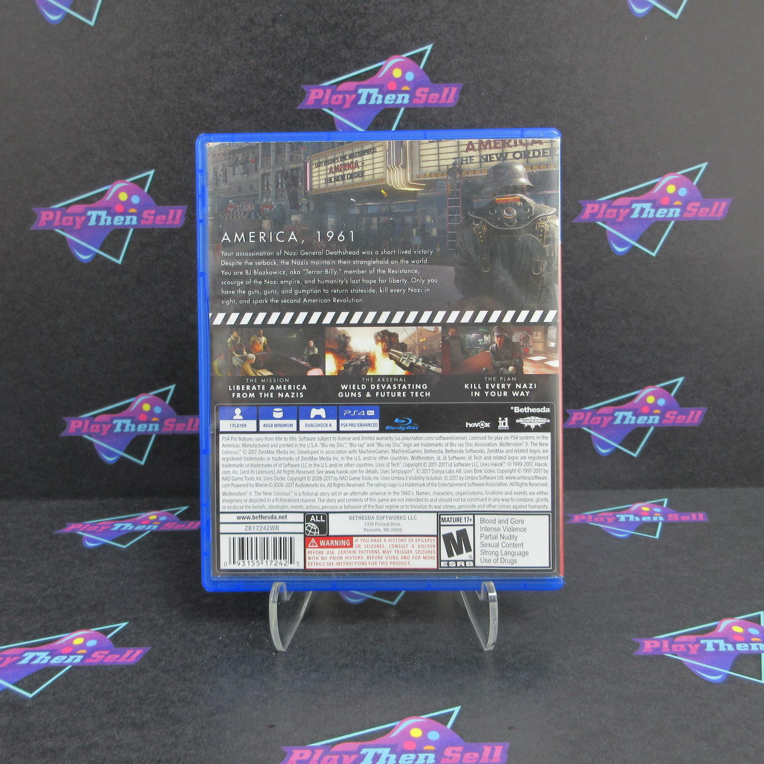 Wolfenstein II The New Colossus PS4 PlayStation 4 Complete - Refurbished