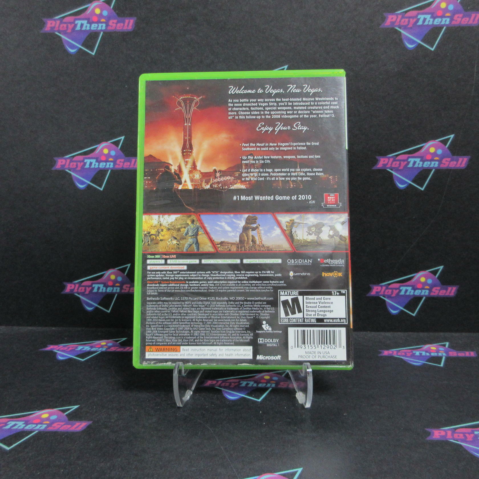 Fallout New Vegas Xbox 360 AD/MD/DD Complete CIB - Very Good