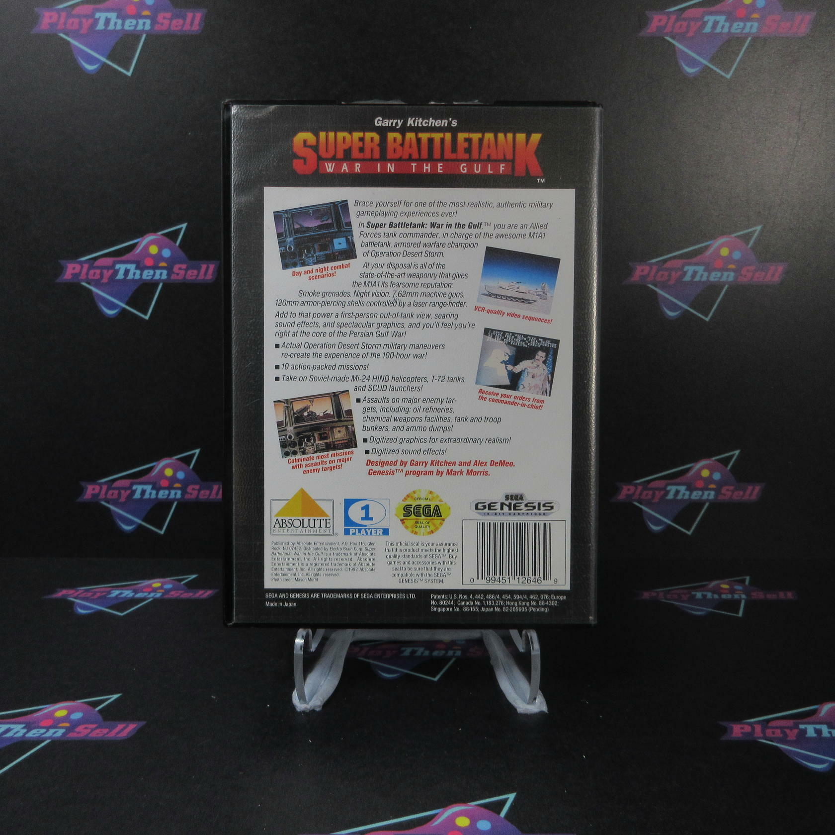 Super Battletank Sega Genesis - Very Good