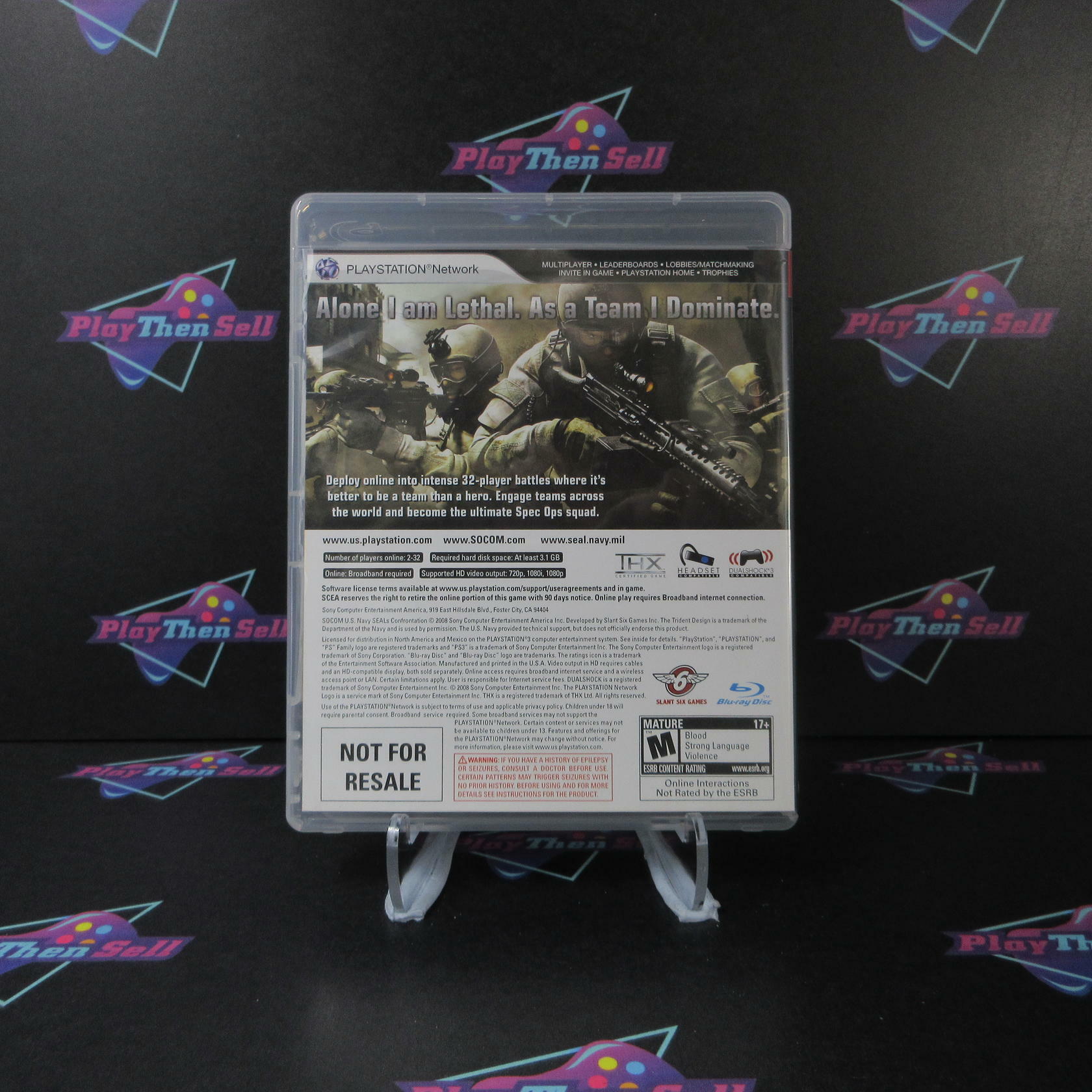 Socom US Navy Seals Confrontation PS3 PlayStation 3 + Reg Card CIB - Excellent