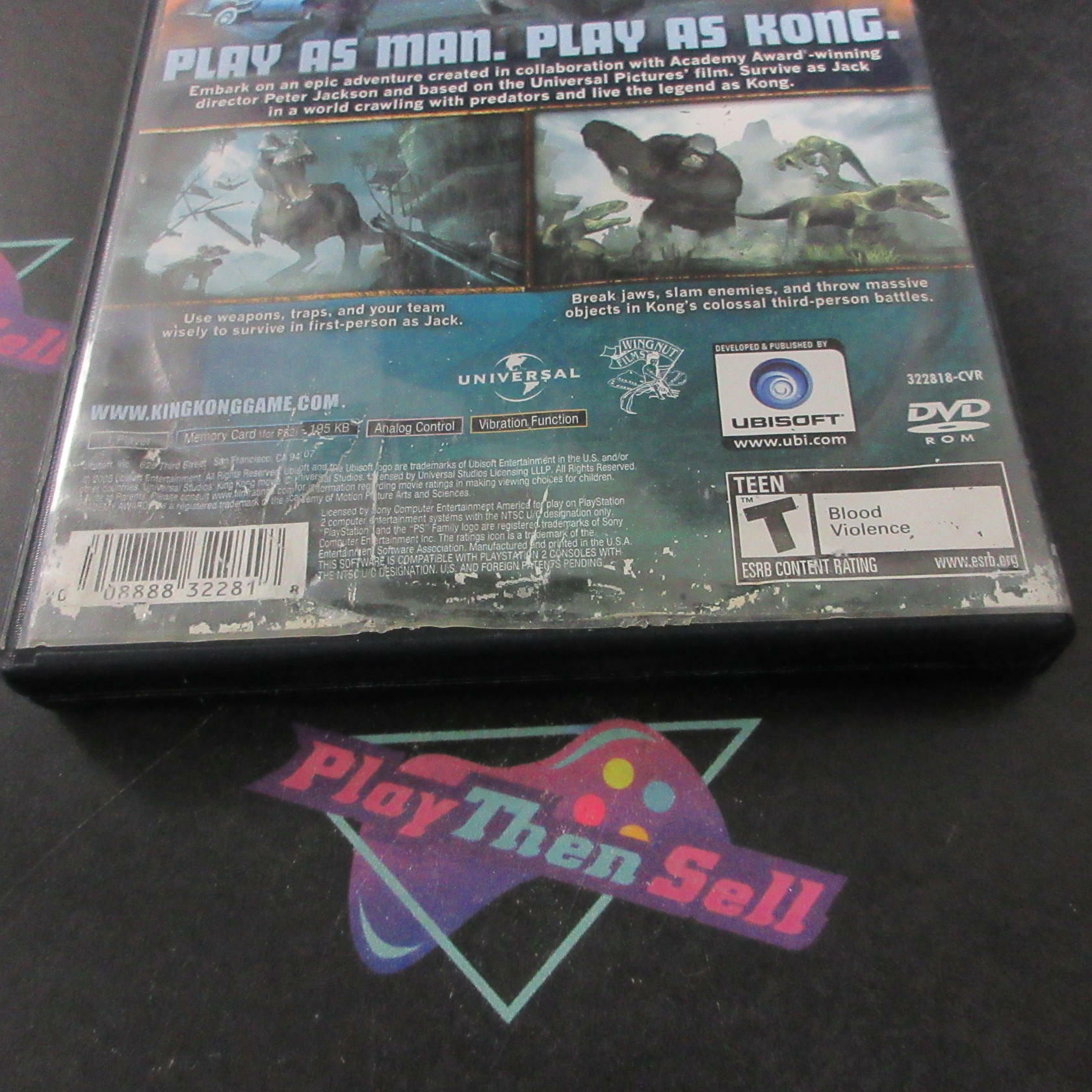 Peter Jacksons King Kong PS2 PlayStation 2 AD/MD/DD Complete CIB - Very Good