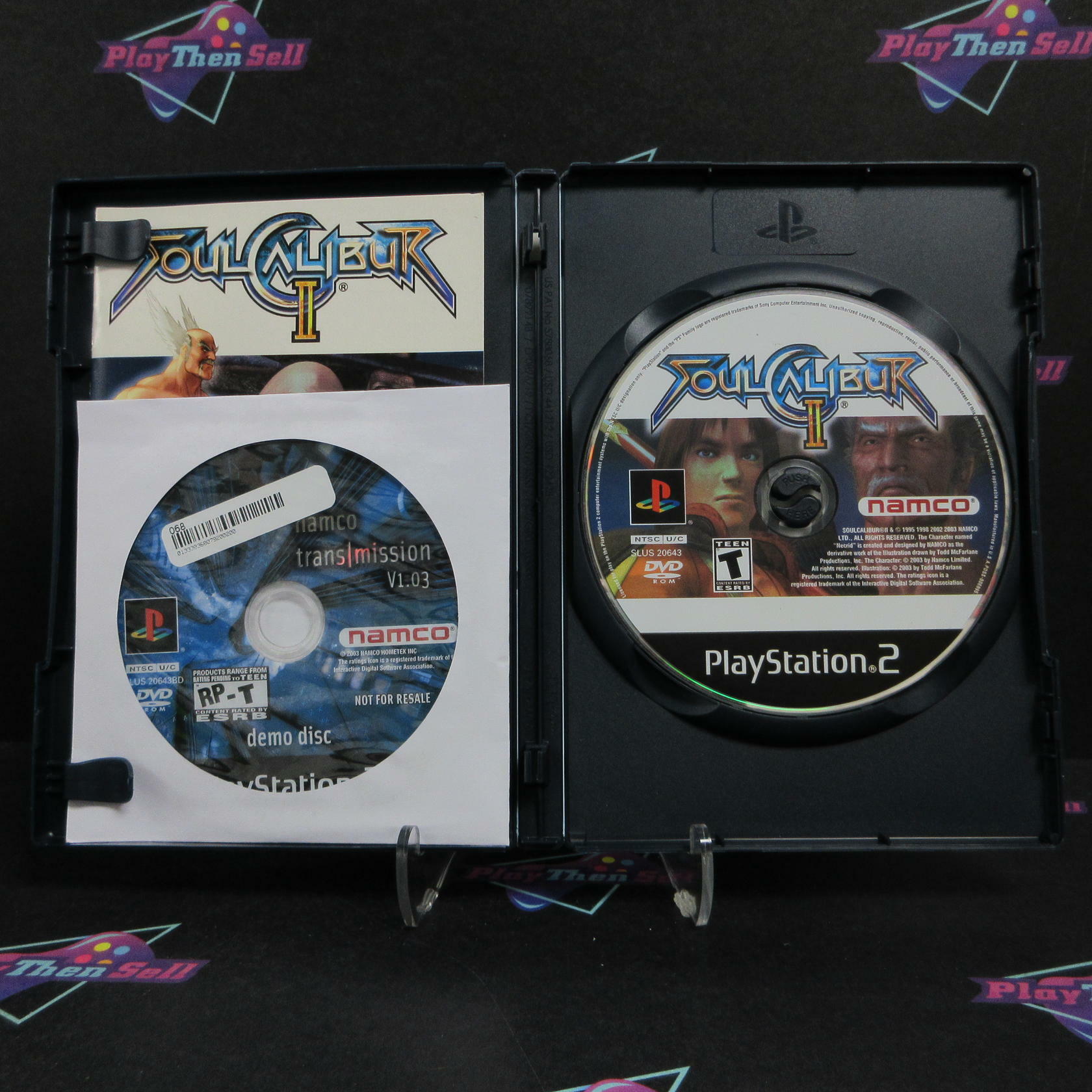Soul Calibur 2 PS2 PlayStation 2 AD/DD + Reg Card / Bonus Disc Complete CIB - Very Good
