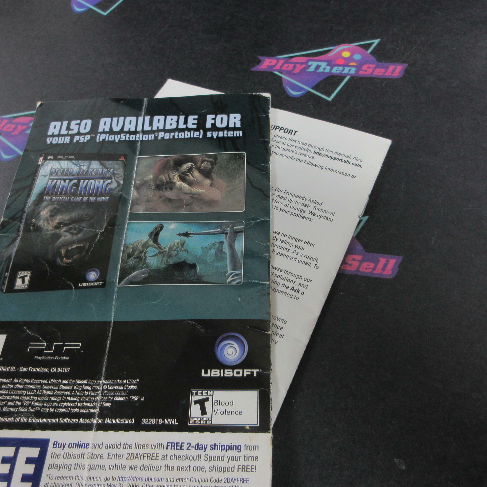 Peter Jacksons King Kong PS2 PlayStation 2 AD/MD/DD Complete CIB - Very Good