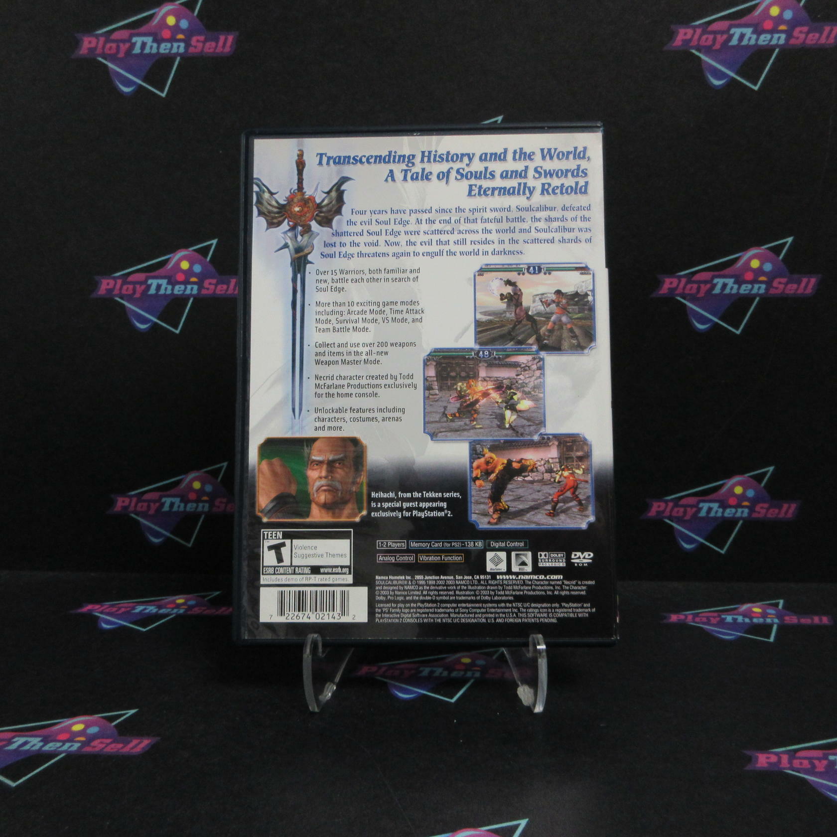 Soul Calibur 2 PS2 PlayStation 2 AD/DD + Reg Card / Bonus Disc Complete CIB - Very Good