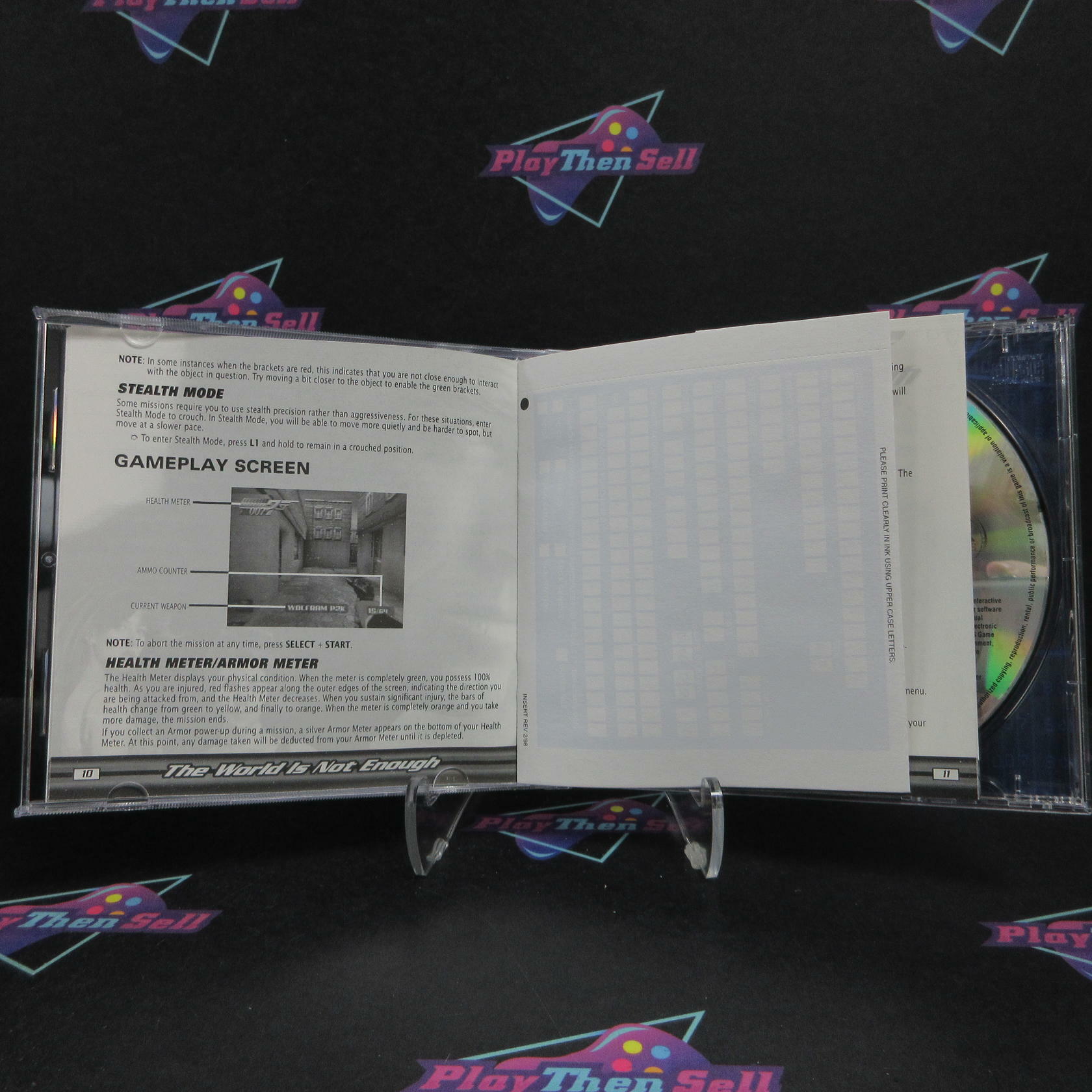 007 The World Is Not Enough PS1 PlayStation 1 GH + Reg Card Complete - Refurbished