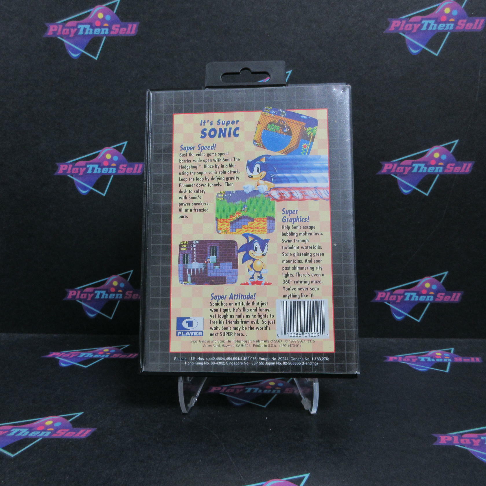 Sonic The Hedgehog Sega Genesis NFRS Complete - Refurbished