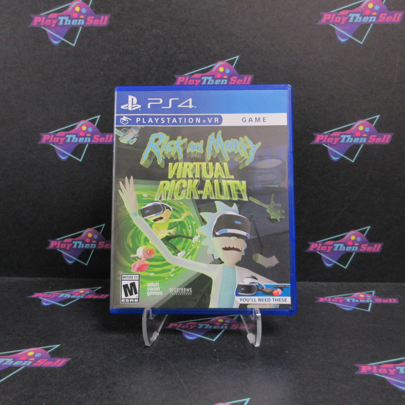 Rick & Morty Virtual Rick-ality PS4 PlayStation 4 AD Complete CIB - Very Good