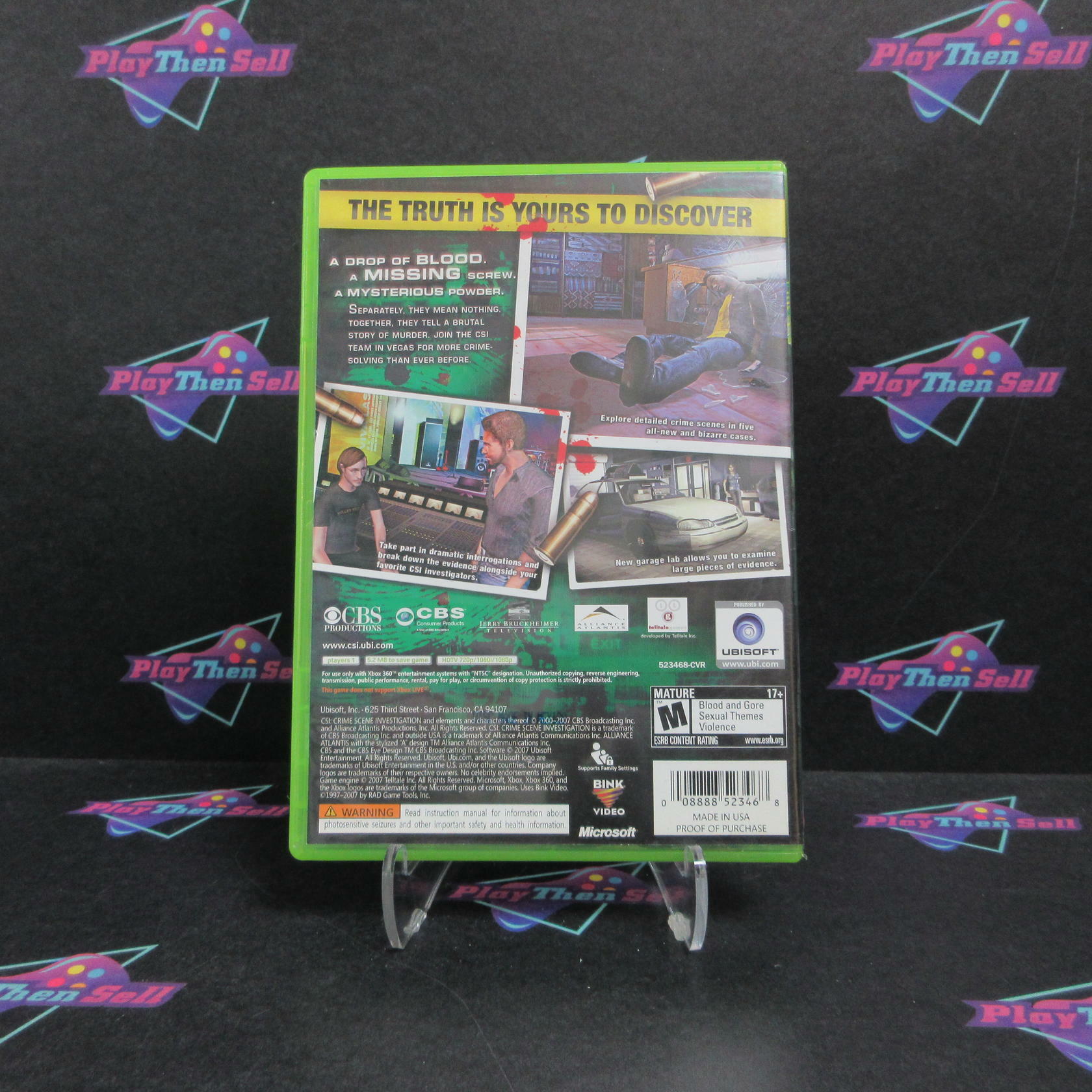 CSI Hard Evidence Xbox 360 MD Complete CIB - Very Good