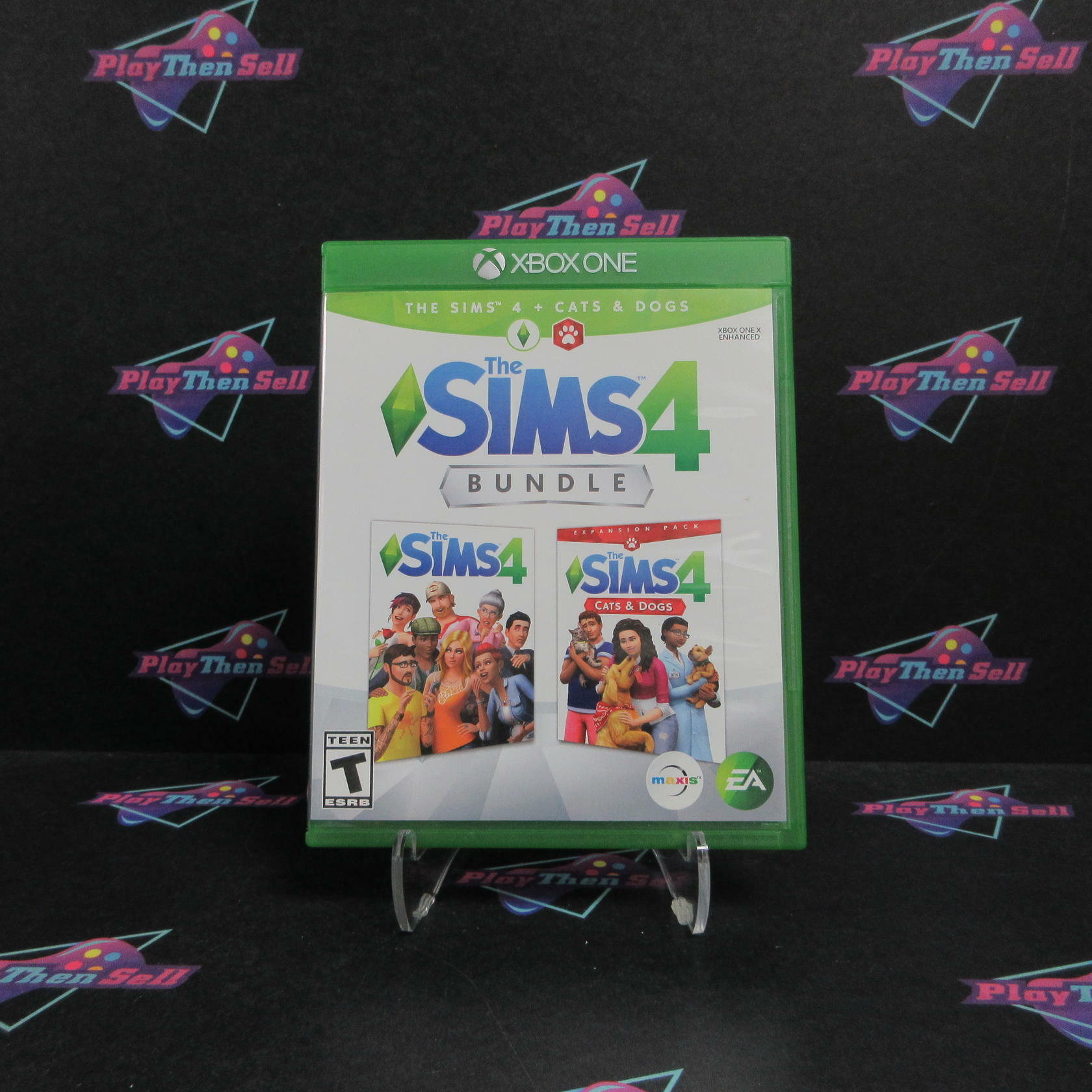 Sims 4 + Cats & Dogs Bundle Xbox One AD Complete CIB - Very Good