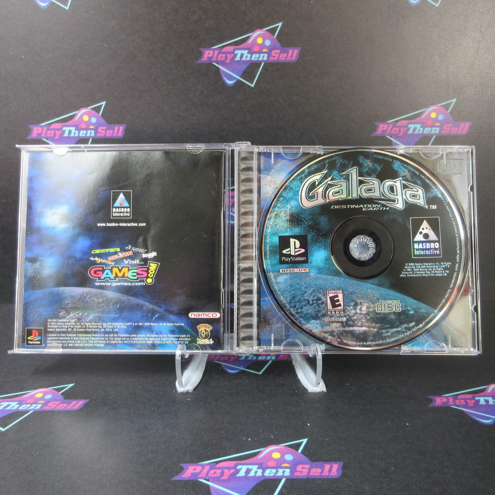 Galaga Destination Earth PS1 PlayStation 1 Complete - Excellent