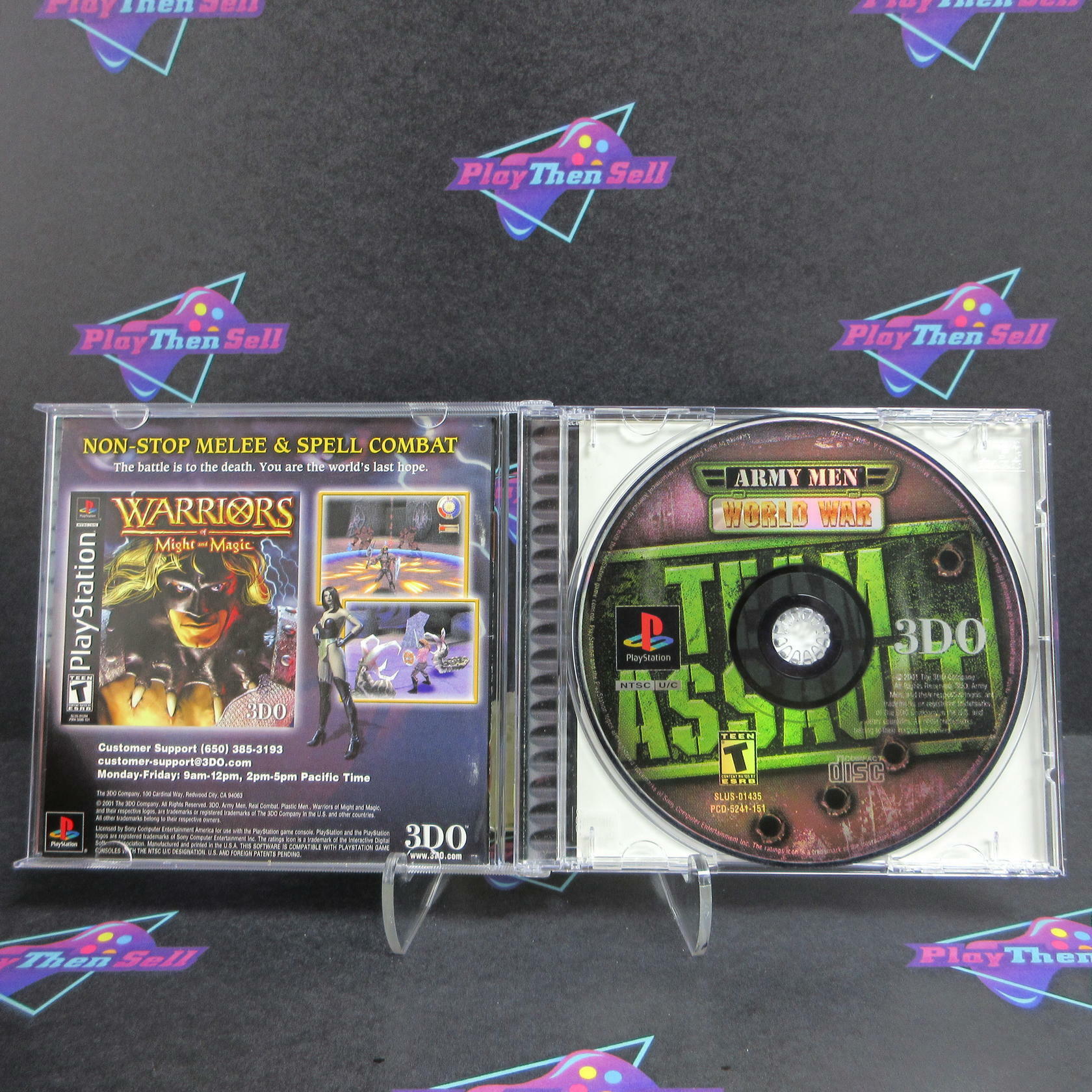 Army Men World War Team Assault PS1 PlayStation 1 + Reg Card CIB - Excellent