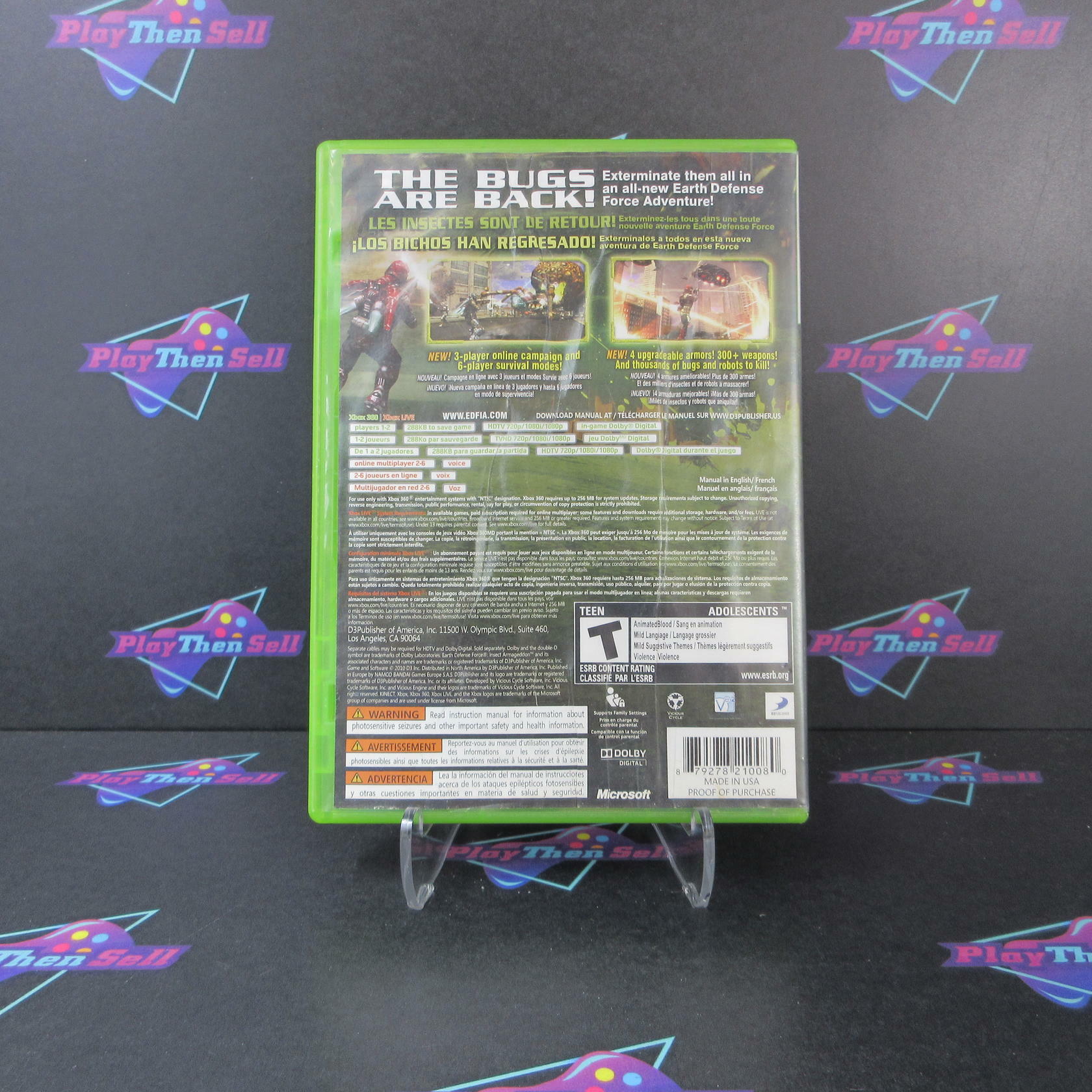 Earth Defense Force Insect Armageddon Xbox 360 AD/DD/NM - Very Good