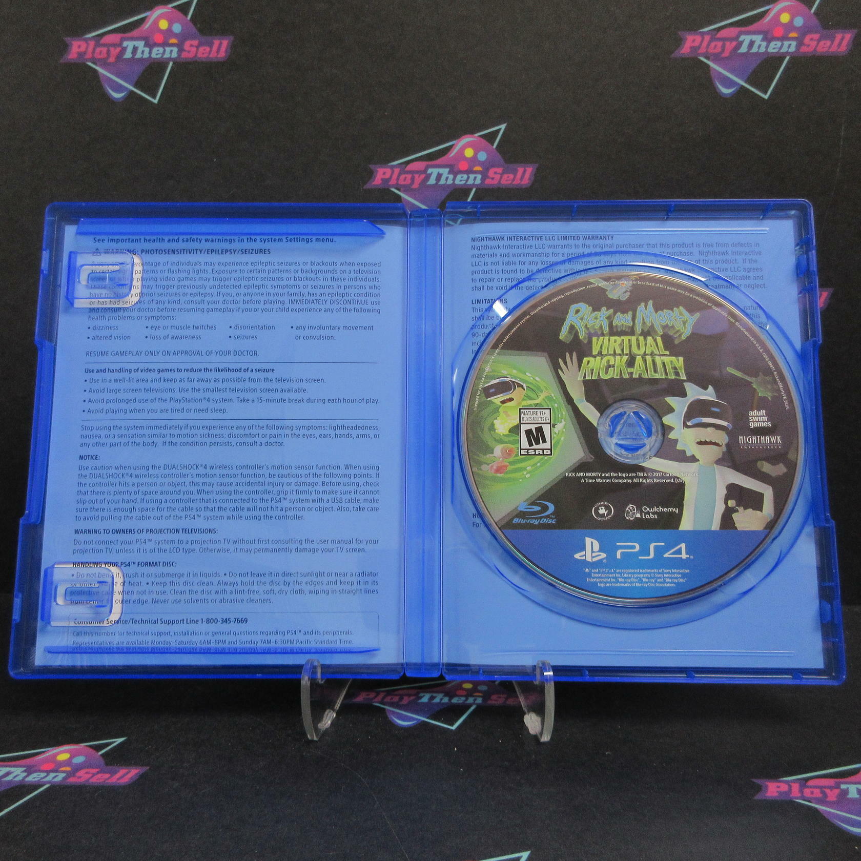 Rick & Morty Virtual Rick-ality PS4 PlayStation 4 AD Complete CIB - Very Good