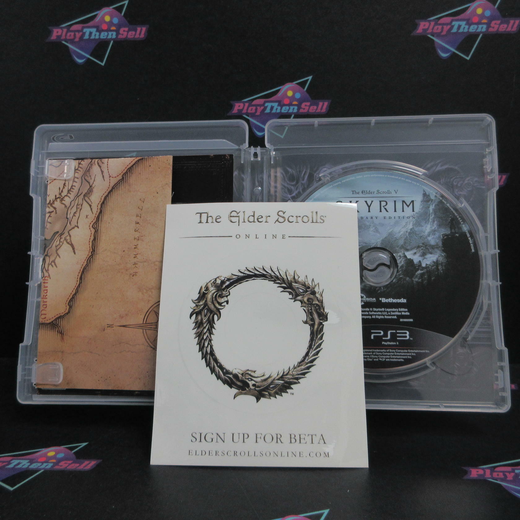 The Elder Scrolls V Skyrim Legendary PS3 PlayStation 3 + Map/Sticker - Excellent