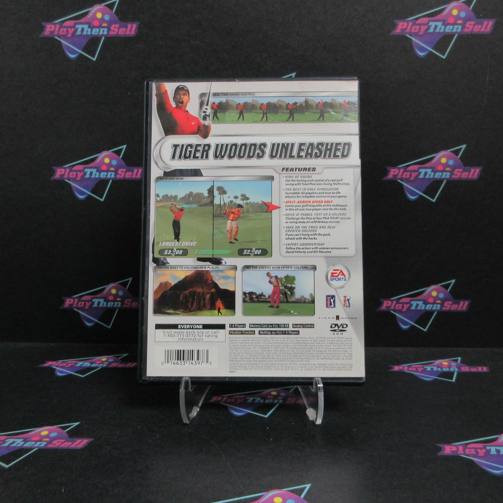 Tiger Woods PGA Tour 2002 PS2 PlayStation 2 AD + Reg Card Complete CIB - Very Good