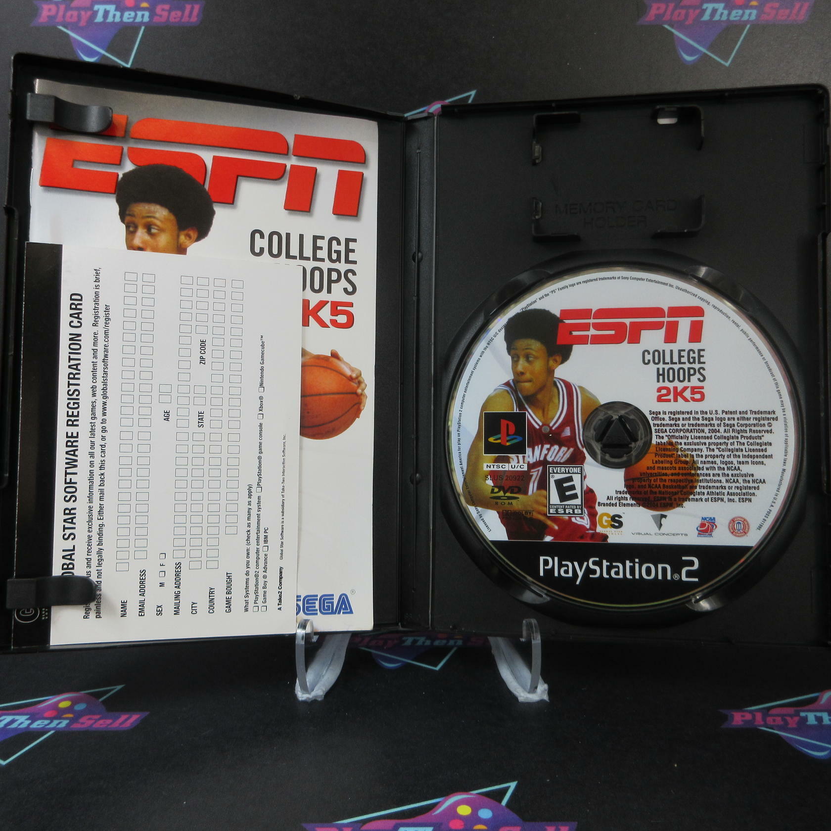 ESPN College Hoops 2K5 PS2 PlayStation 2 + Reg Card Complete - Excellent