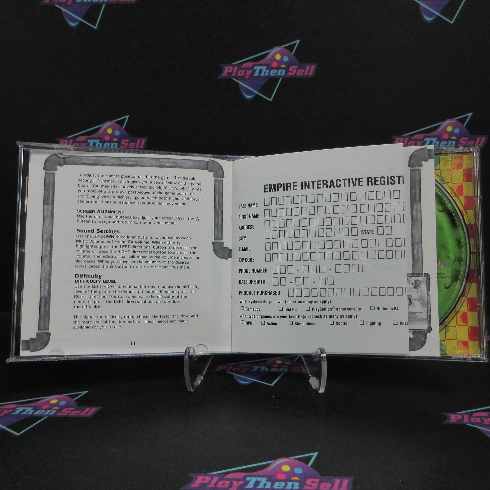 Pipe Dreams 3D PS1 PlayStation 1 + Reg Card Complete - Excellent