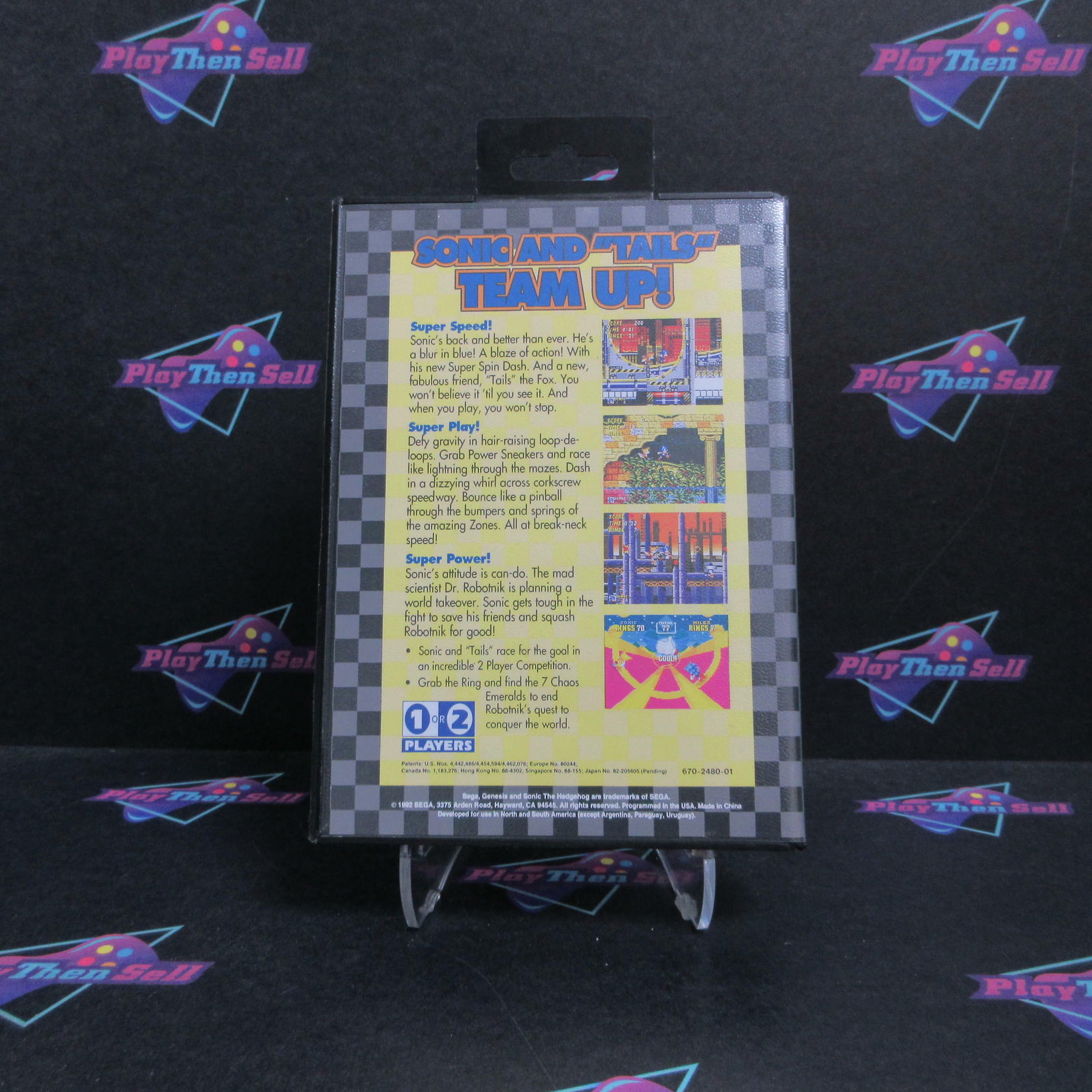 Sonic The Hedgehog 2 Sega Genesis NFRS Complete - Refurbished