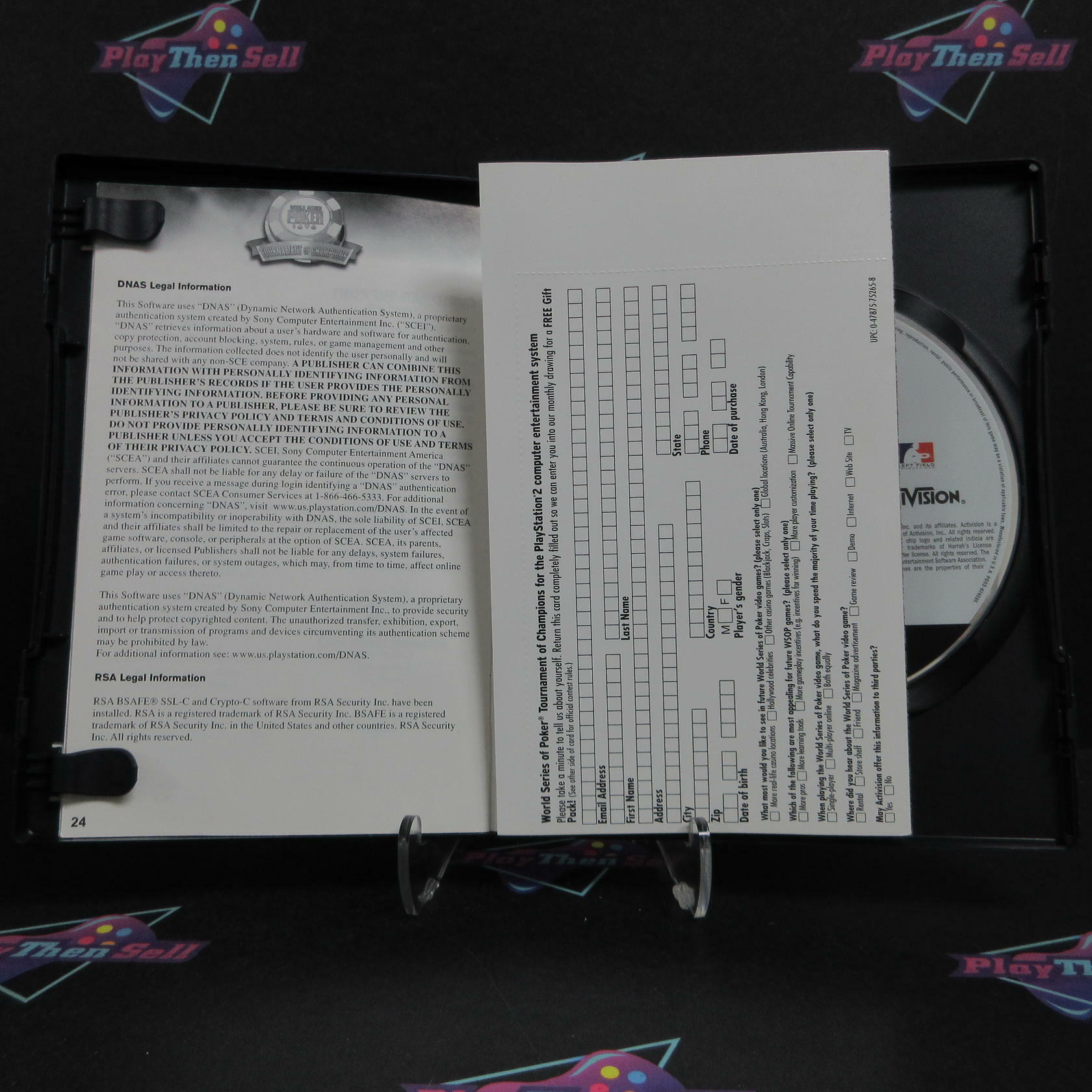 World Series of Poker Tournament of Champions PS2 PlayStation 2 +Reg - Excellent
