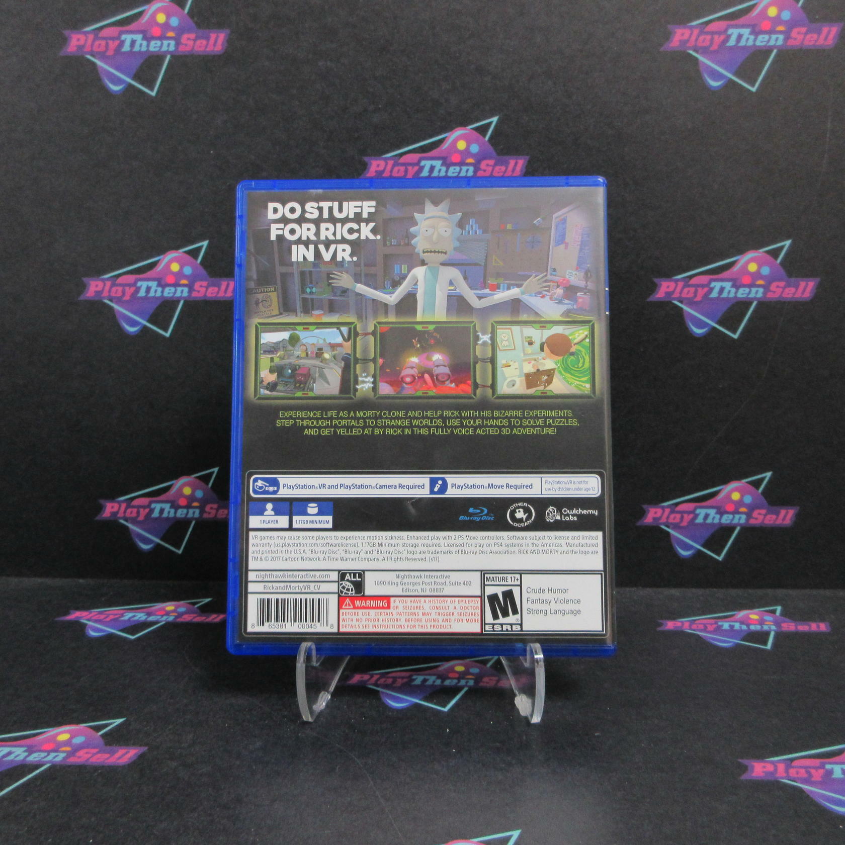 Rick & Morty Virtual Rick-ality PS4 PlayStation 4 AD Complete CIB - Very Good