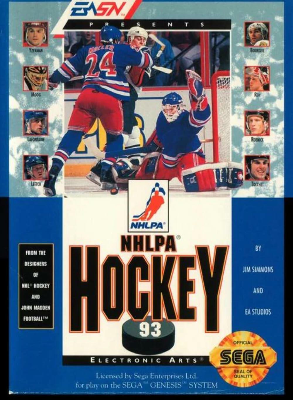 NHLPA Hockey 93 Sega Genesis Complete - Excellent