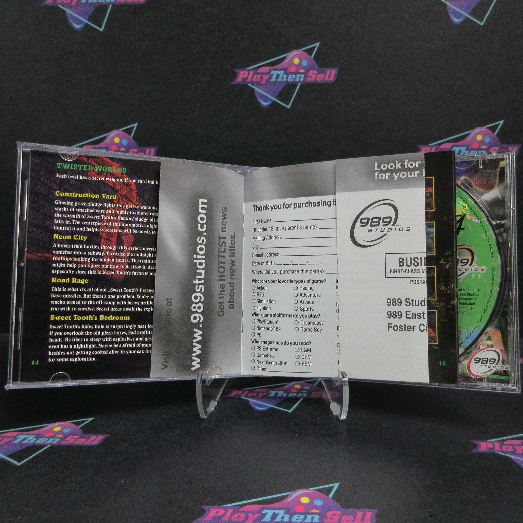 Twisted Metal 4 PS1 PlayStation 1 + Reg Card Complete - Excellent