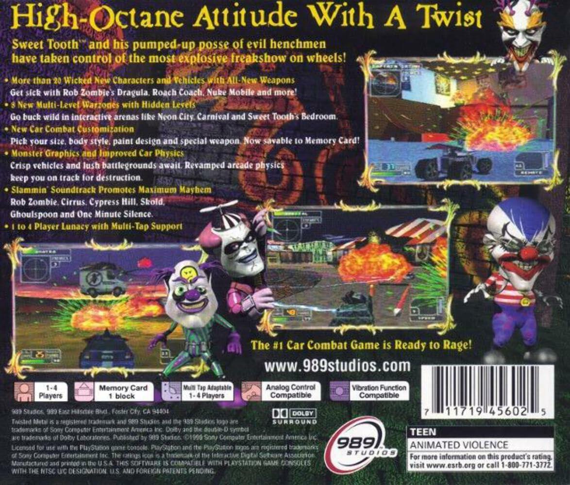 Twisted Metal 4 PS1 PlayStation 1 + Reg Card Complete - Excellent