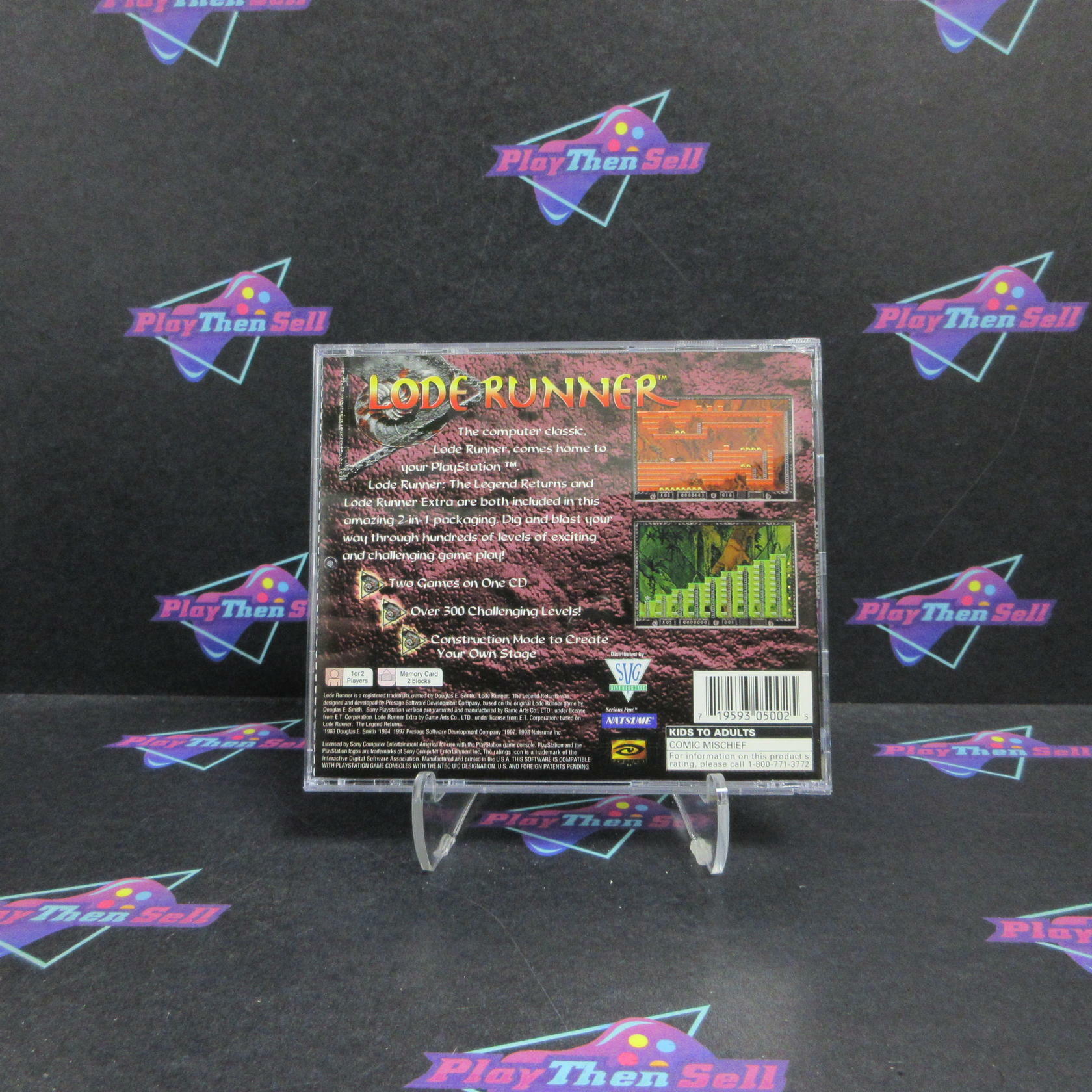 Lode Runner PS1 PlayStation 1 + Reg Card Complete - Excellent
