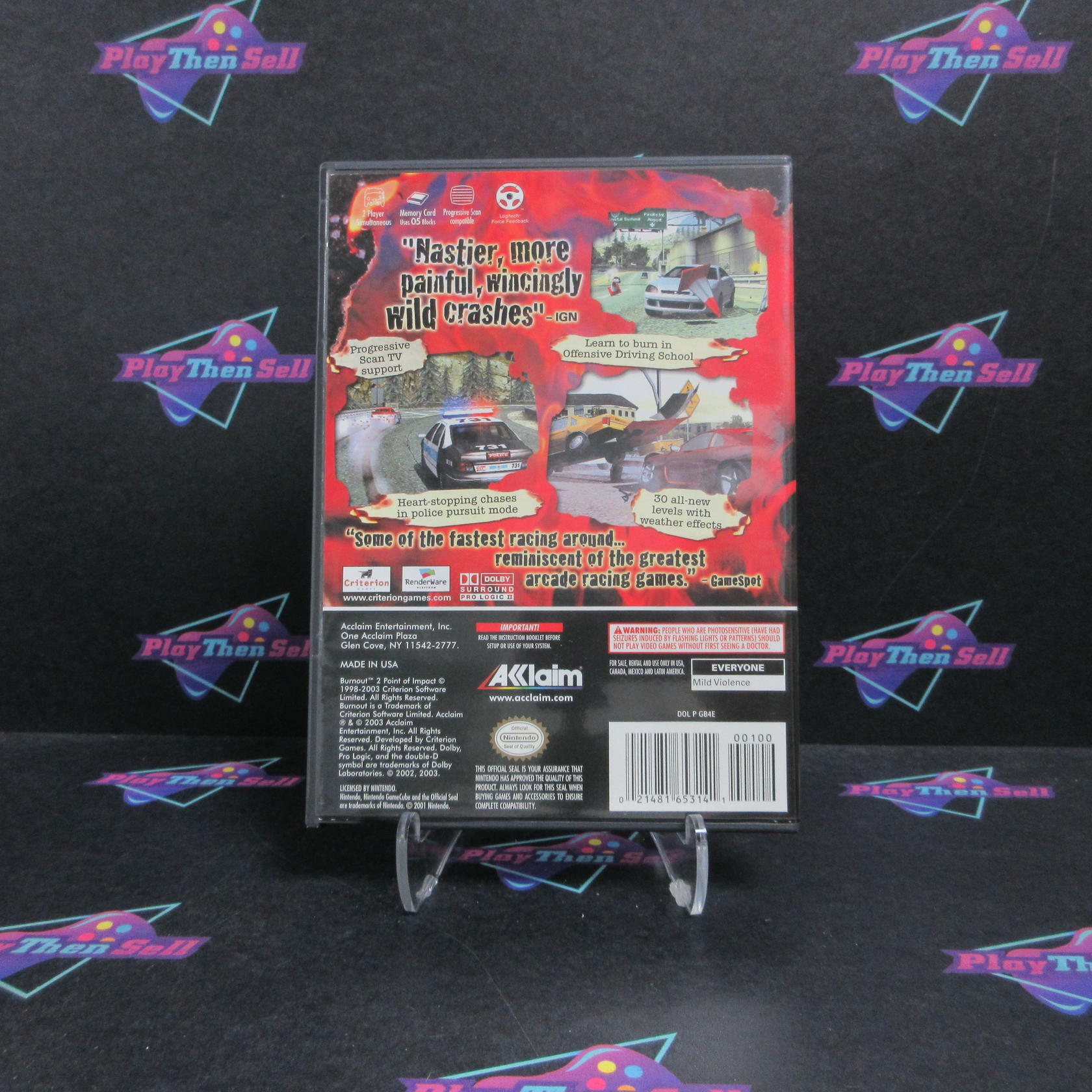 Burnout 2 Point of Impact Nintendo GameCube Complete - Refurbished