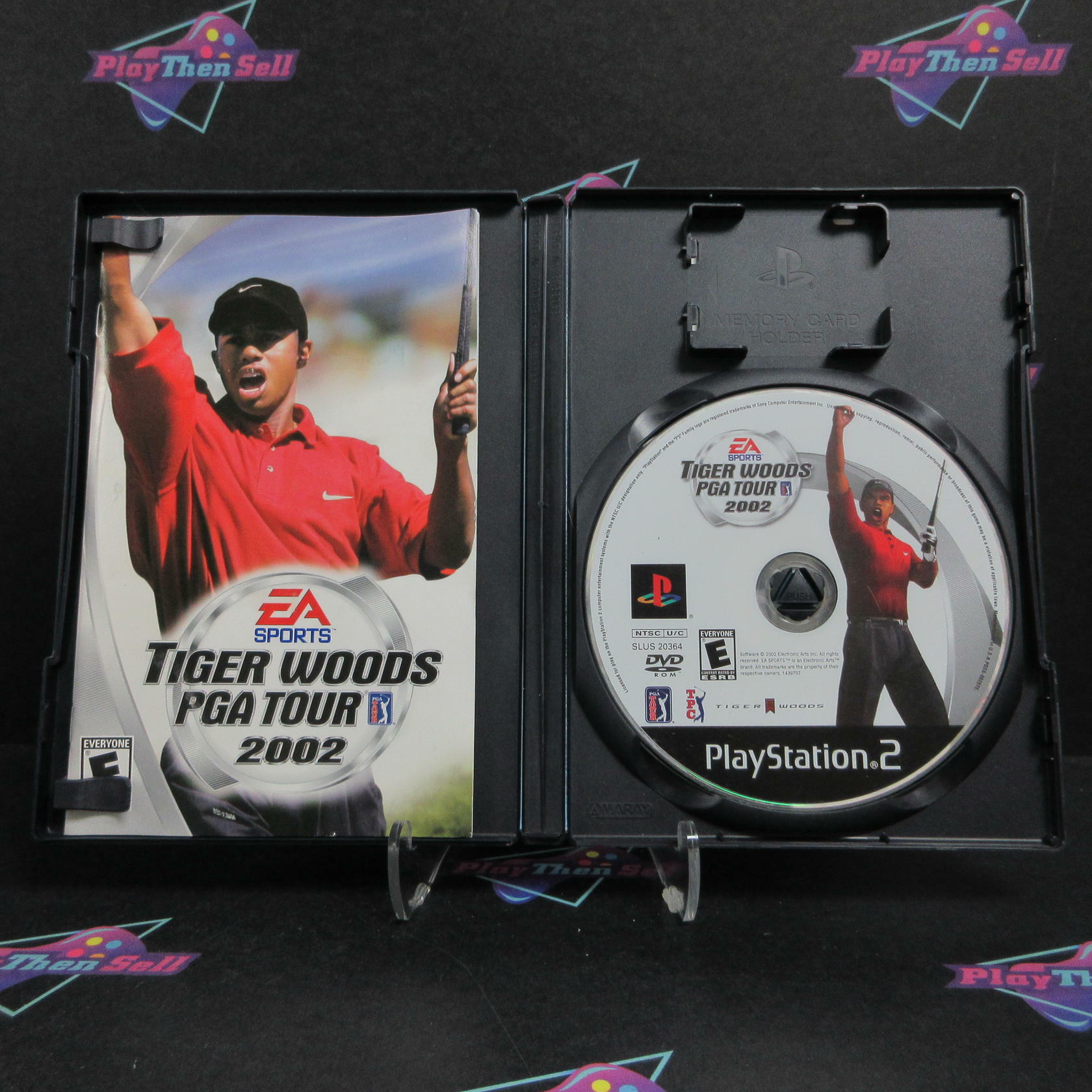 Tiger Woods PGA Tour 2002 PS2 PlayStation 2 AD + Reg Card Complete CIB - Very Good