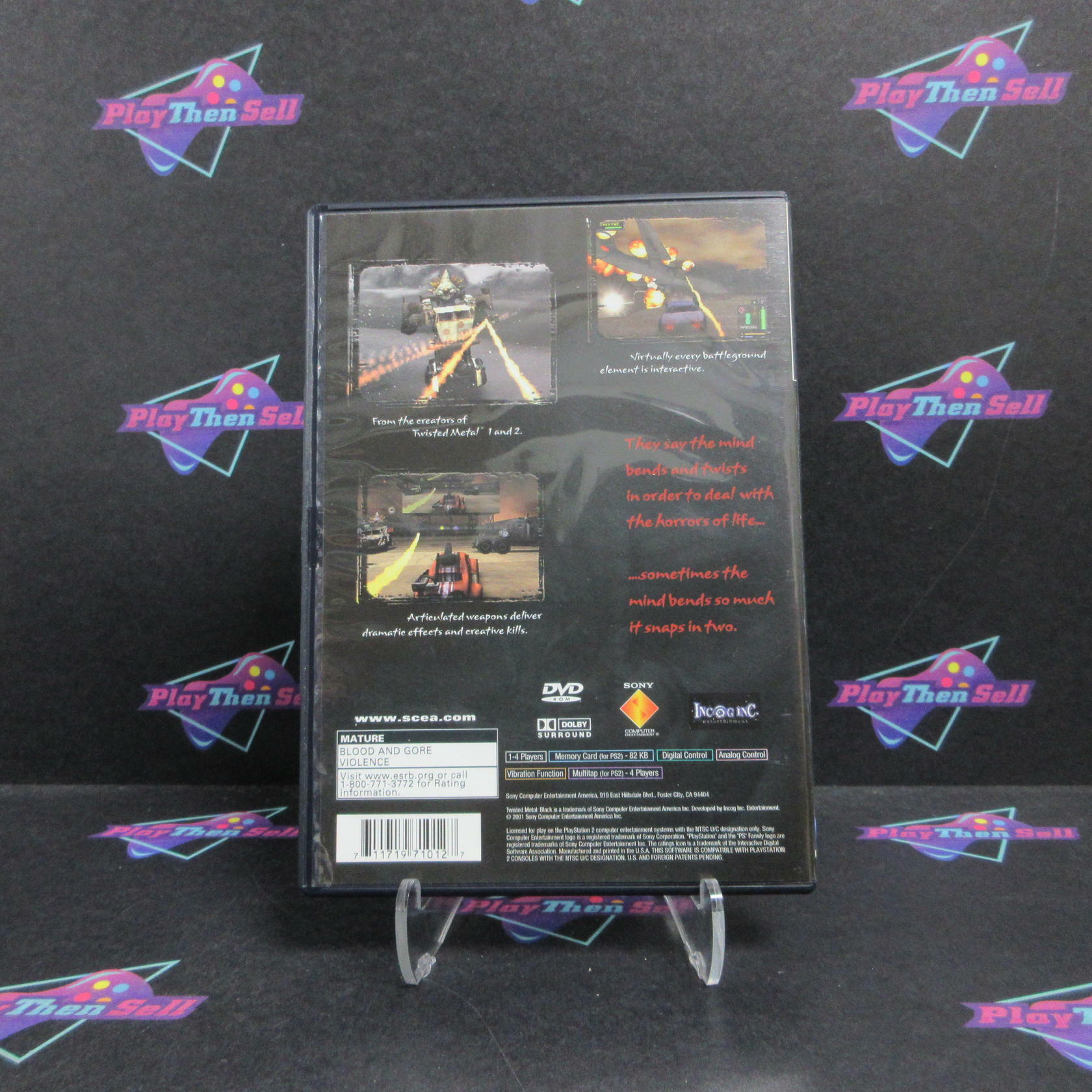 Twisted Metal Black PS2 PlayStation 2 + Reg Card Complete - Excellent