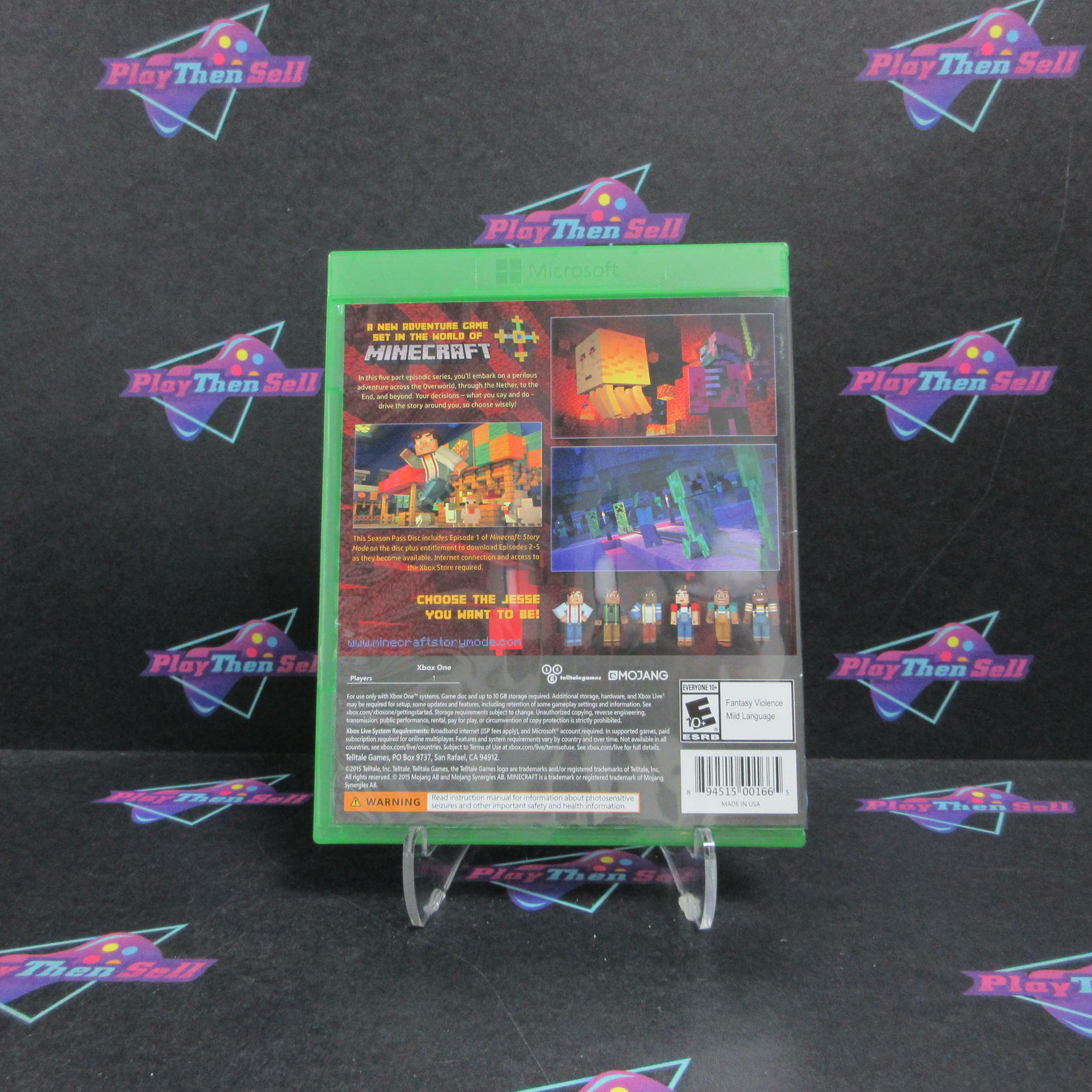 Minecraft Story Mode Season Pass Disc Xbox One Complete - Refurbished