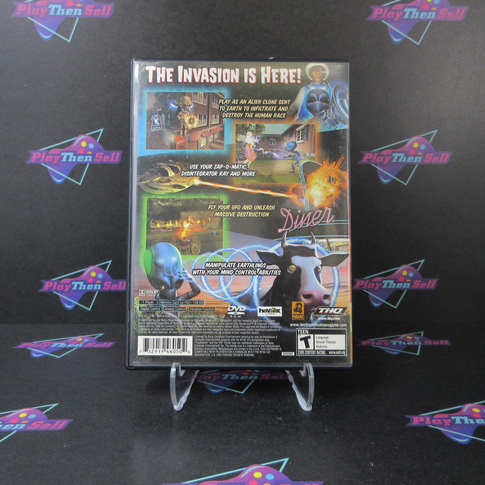 Destroy All Humans PS2 PlayStation 2 AD Complete CIB - Very Good