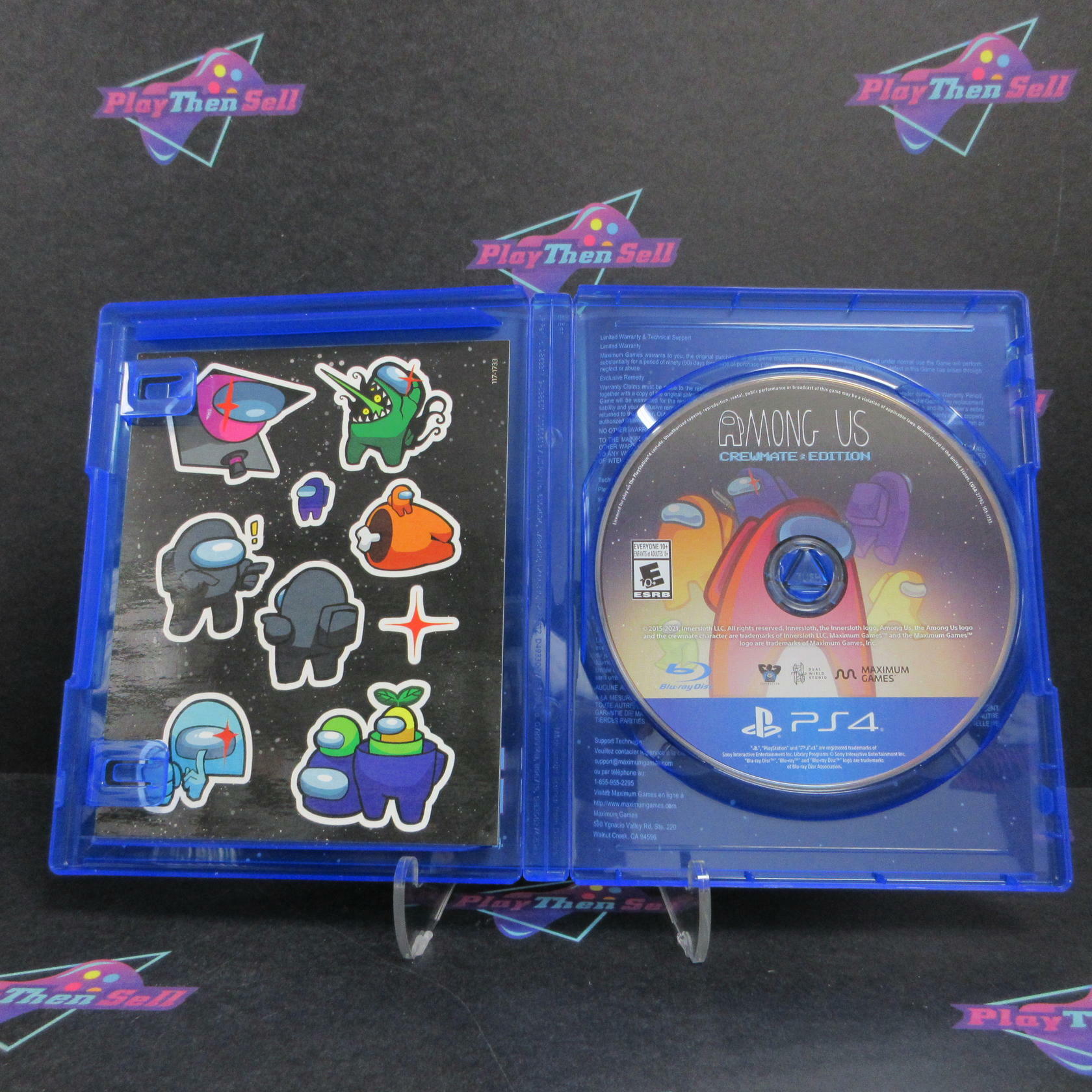Among Us Crewmate Edition PS4 + Trading Card / Stickers / Map - Excellent