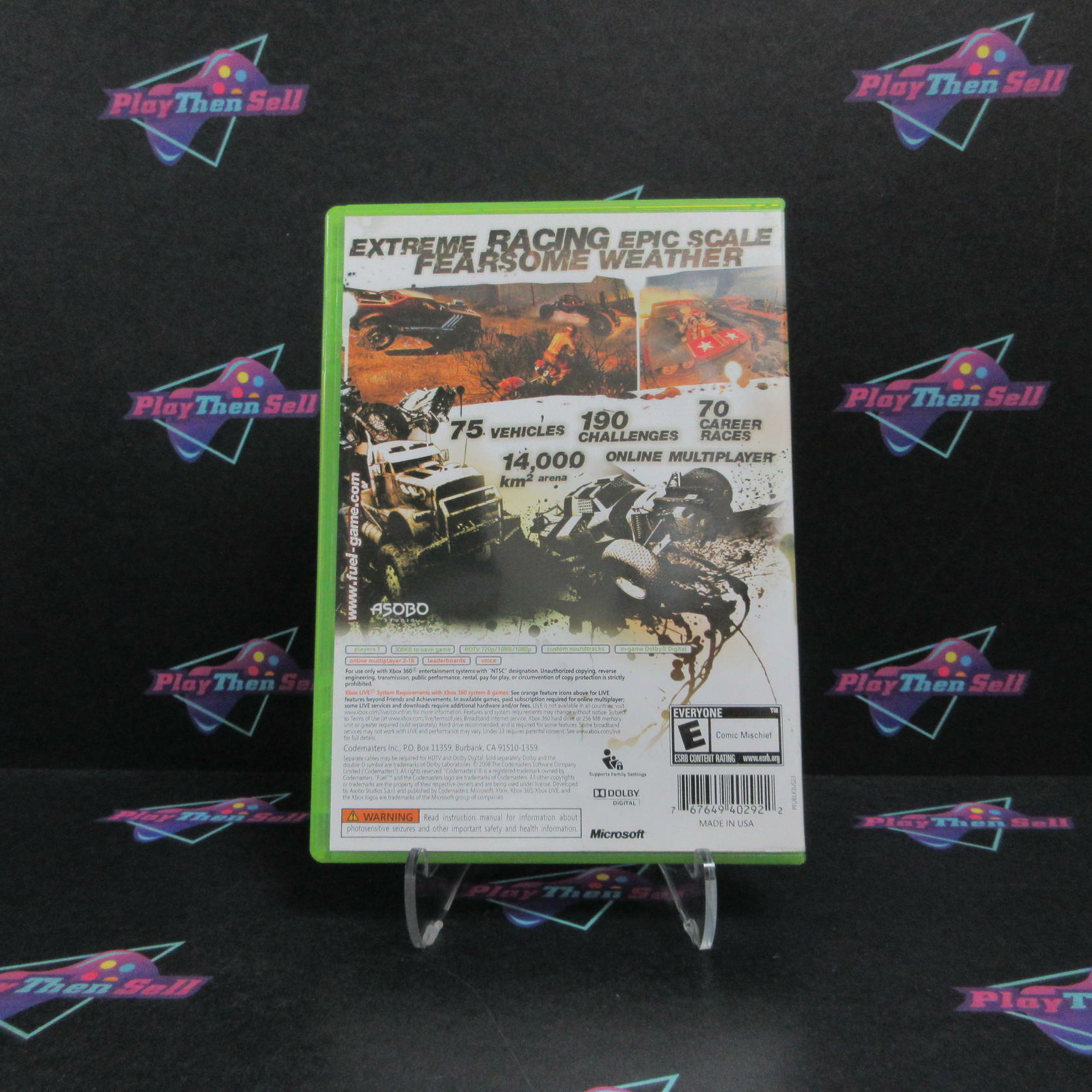 Fuel Xbox 360 AD Complete CIB - Very Good