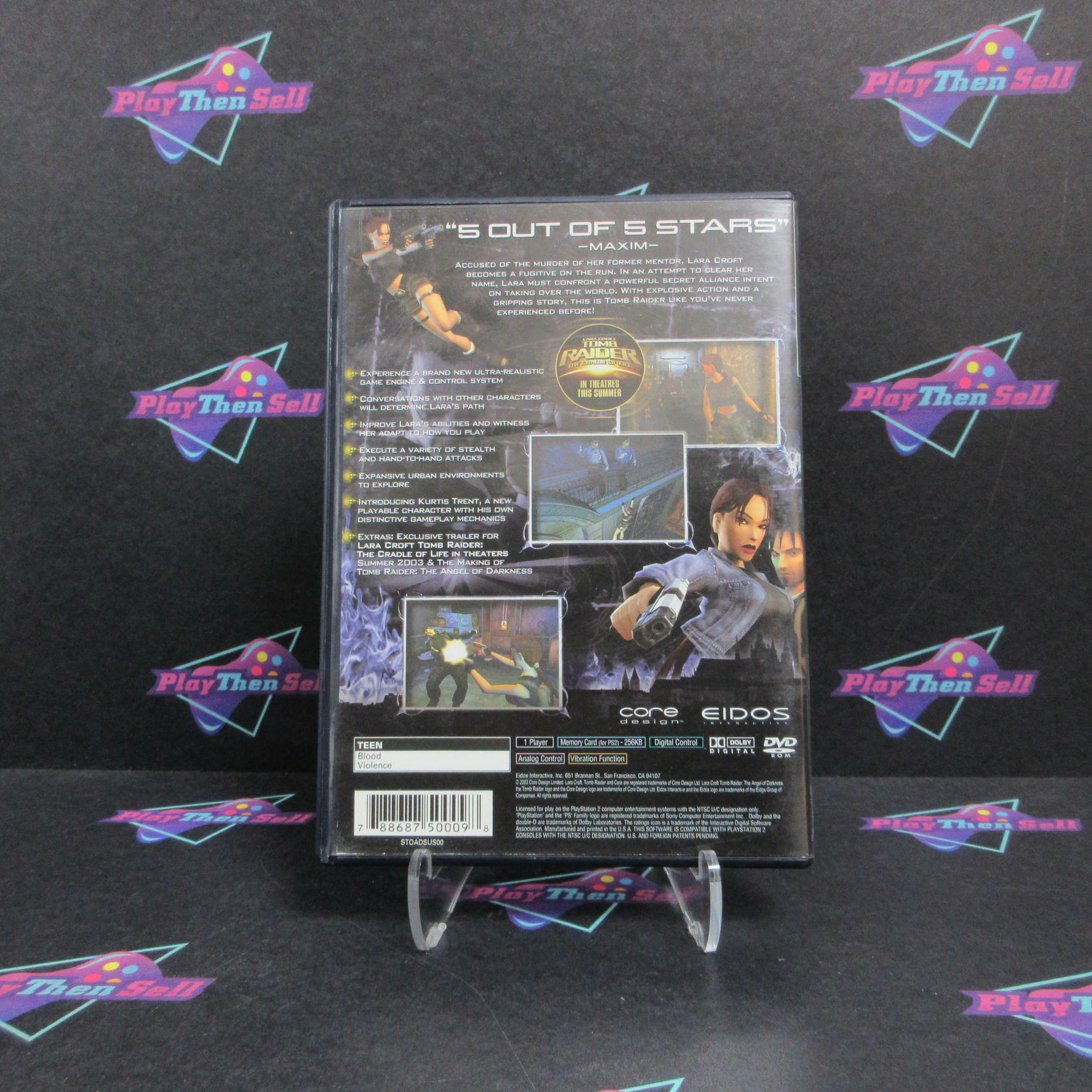Tomb Raider Angel Of Darkness PS2 PlayStation 2 MD + Reg Card Complete CIB - Very Good