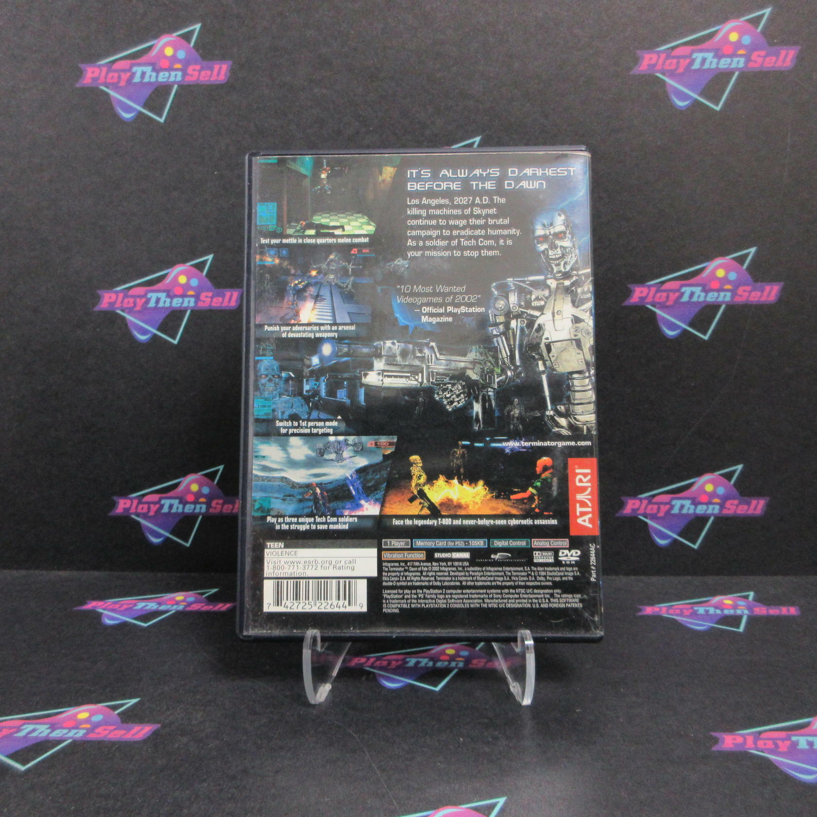 The Terminator Dawn of Fate PS2 PlayStation 2 AD Complete CIB - Very Good