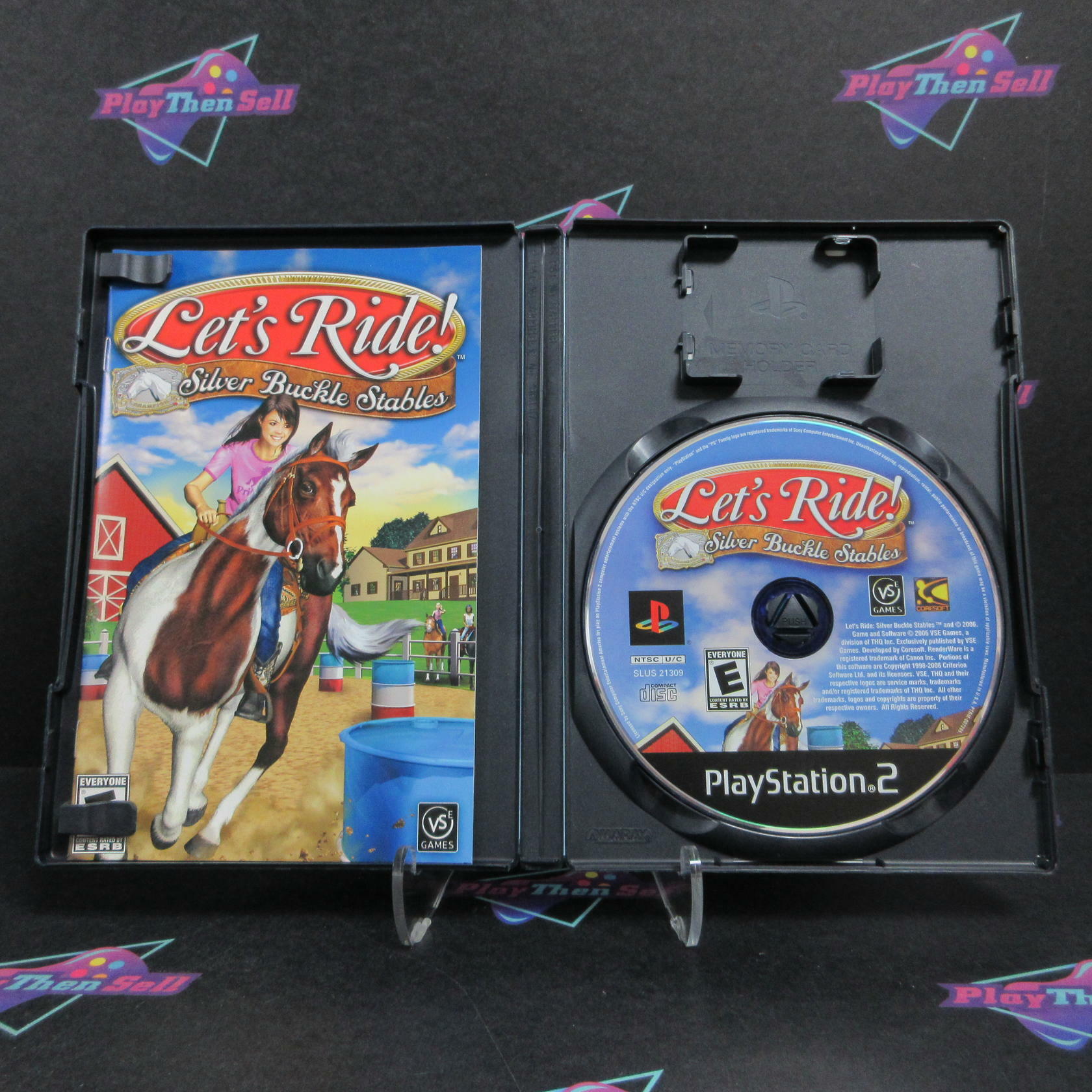 Lets Ride Silver Buckle Stables PS2 PlayStation 2 AD Complete CIB - Very Good
