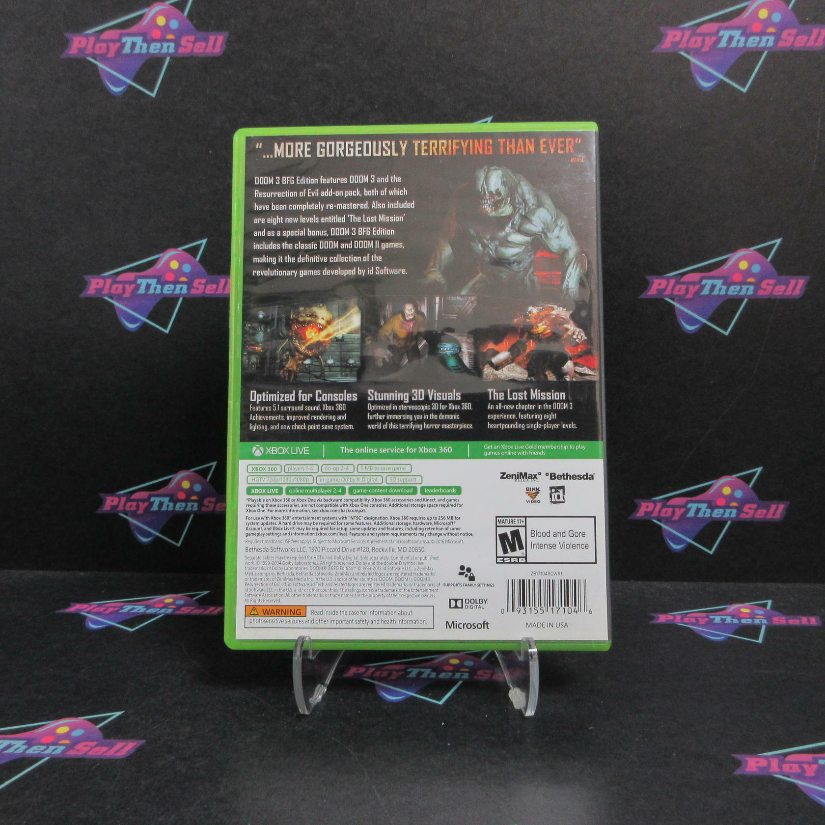 Doom 3 BFG Edition Xbox 360 / Xbox One + Poster Complete - Refurbished