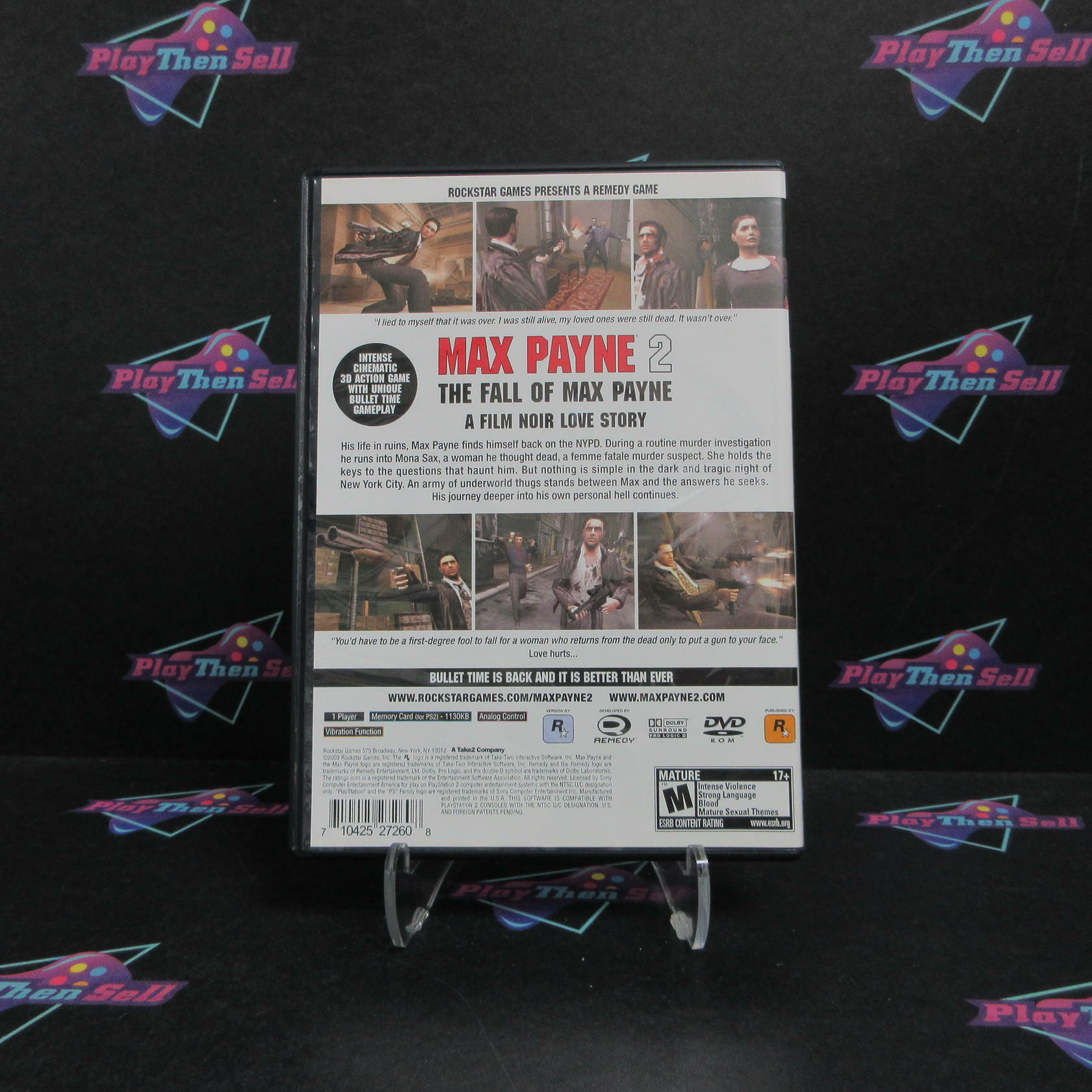 Max Payne 2 The Fall of Max Payne PS2 PlayStation 2 Complete - Excellent