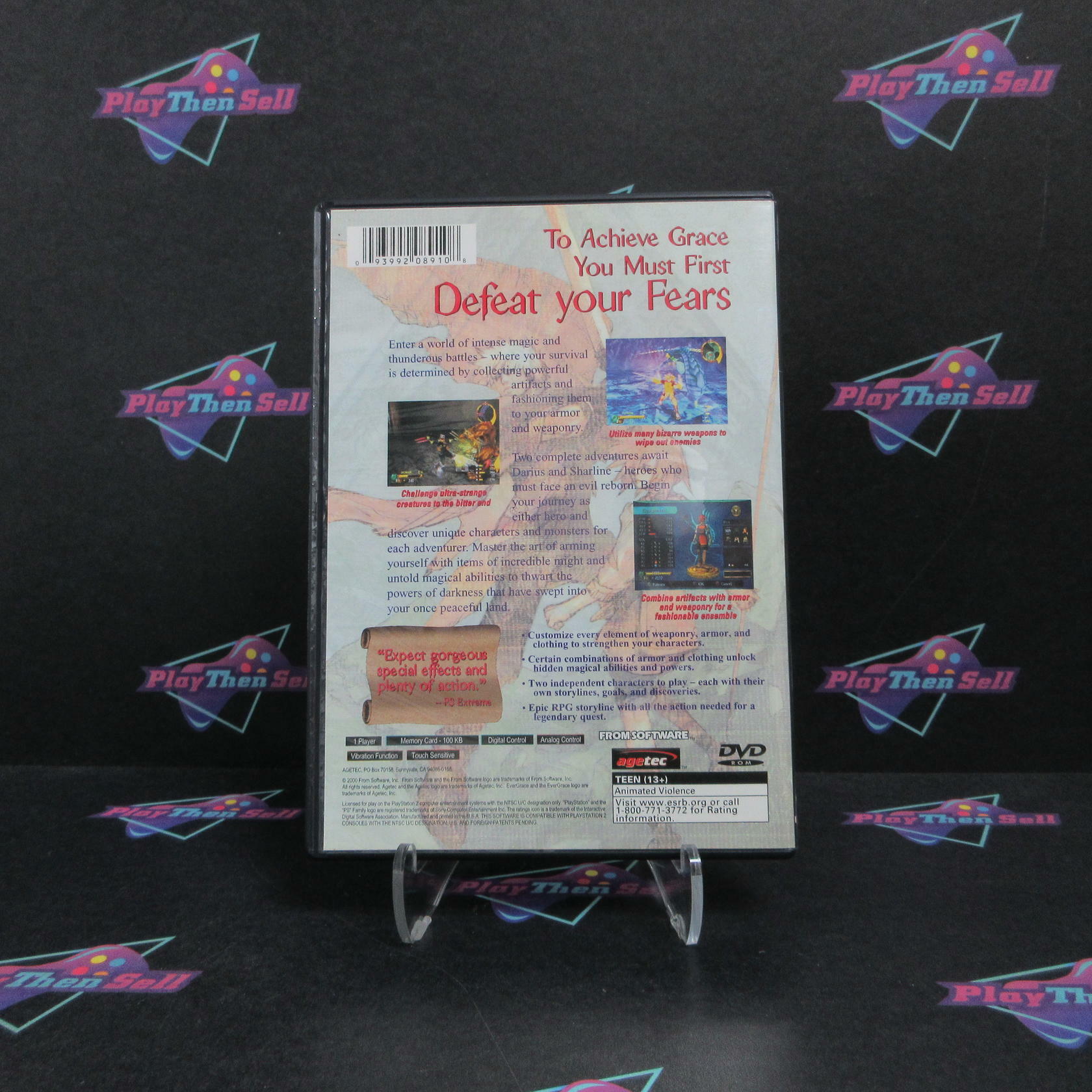 Evergrace PS2 PlayStation 2 AD/MD + Reg Card Complete CIB - Very Good