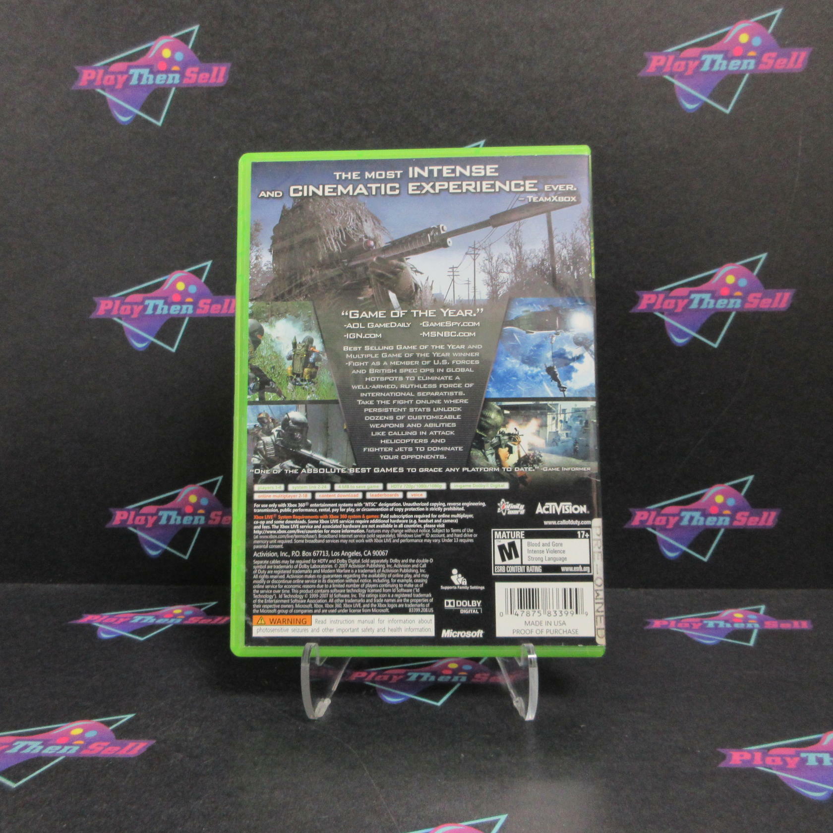 Call of Duty 4 Modern Warfare GOTY Xbox 360 AD/NM - Very Good