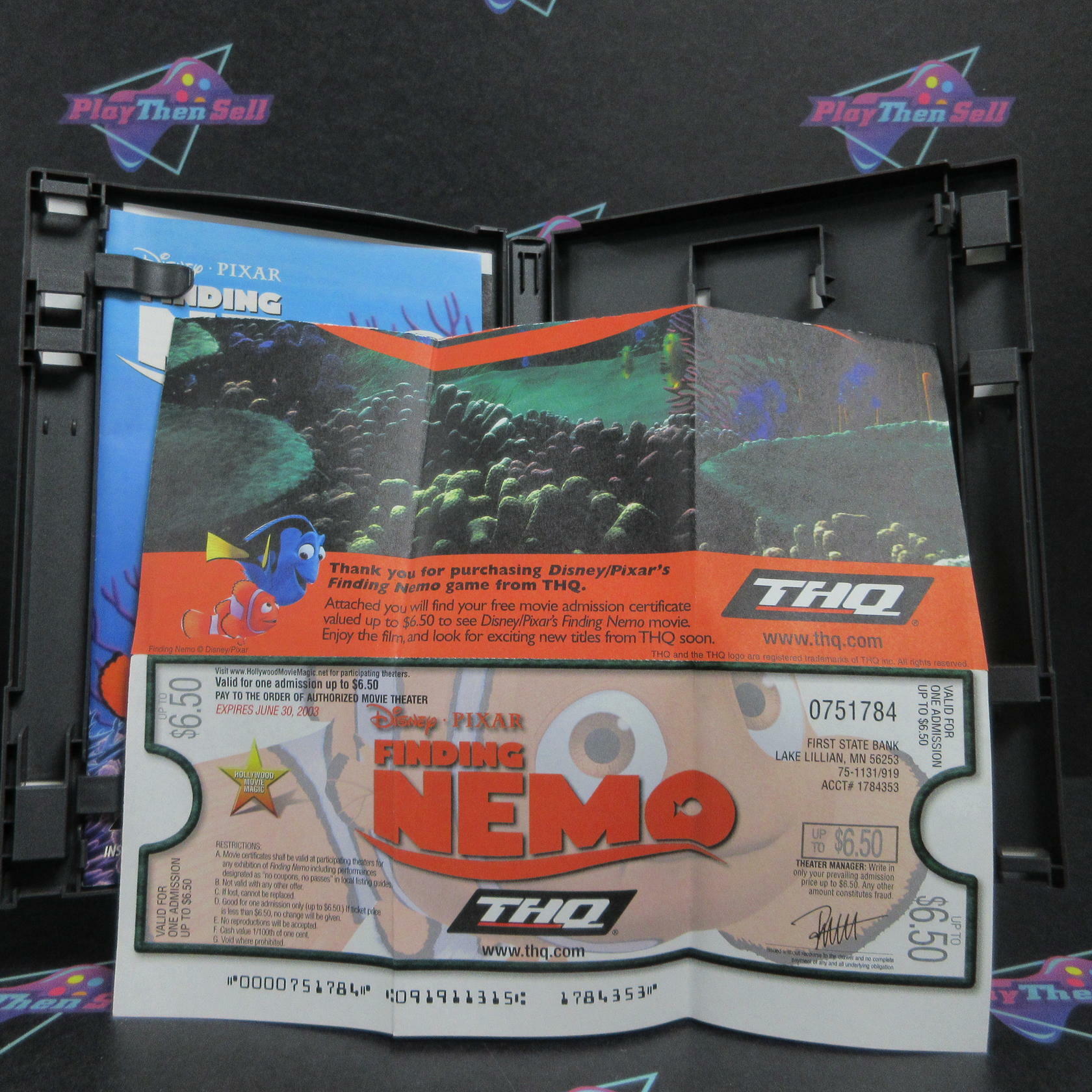 Finding Nemo Nintendo GameCube + Movie Ticket Complete - Refurbished