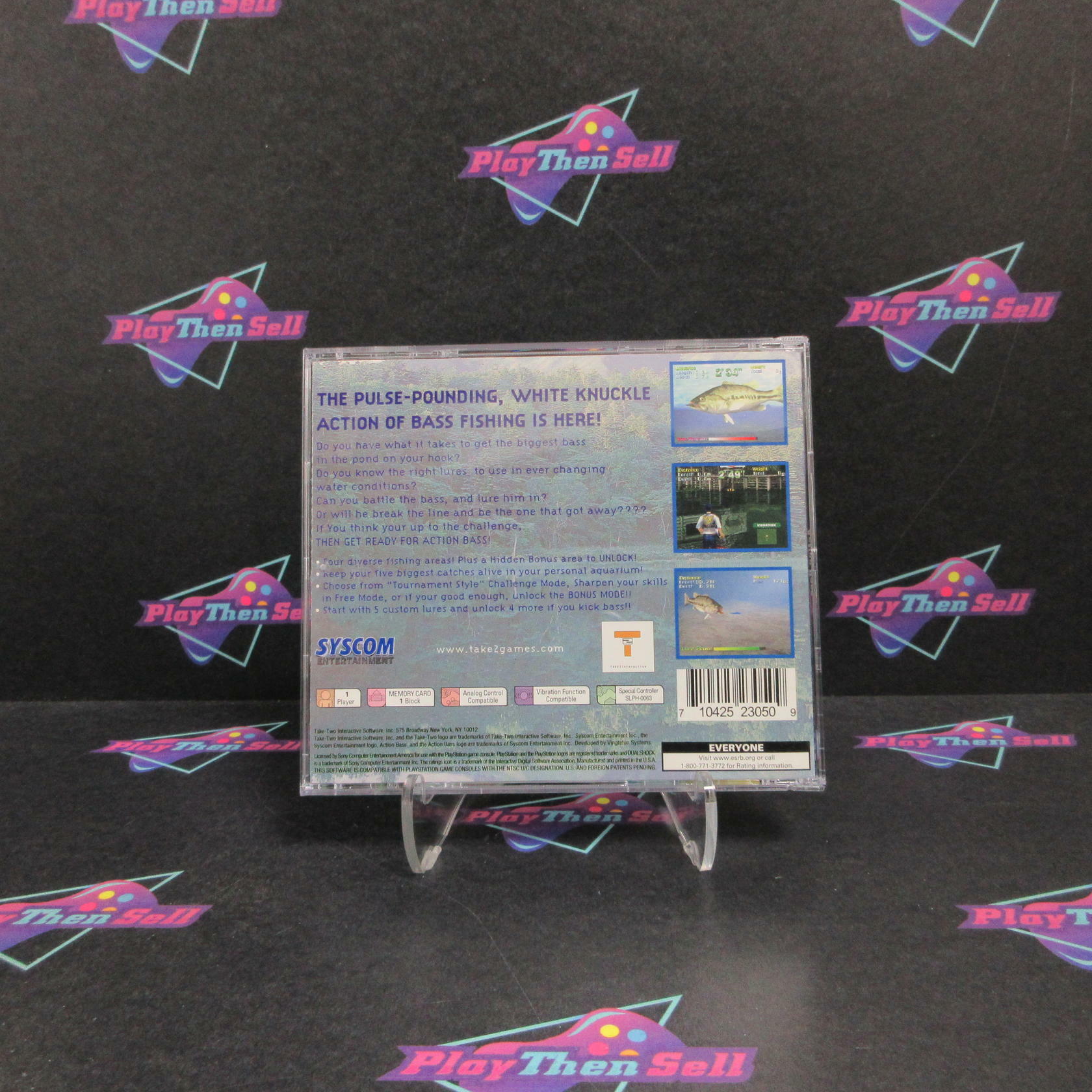 Action Bass PS1 PlayStation 1 Complete - Refurbished