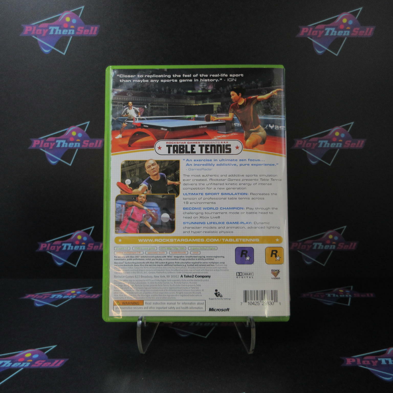 Table Tennis Xbox 360 + Reg Card Complete - Excellent