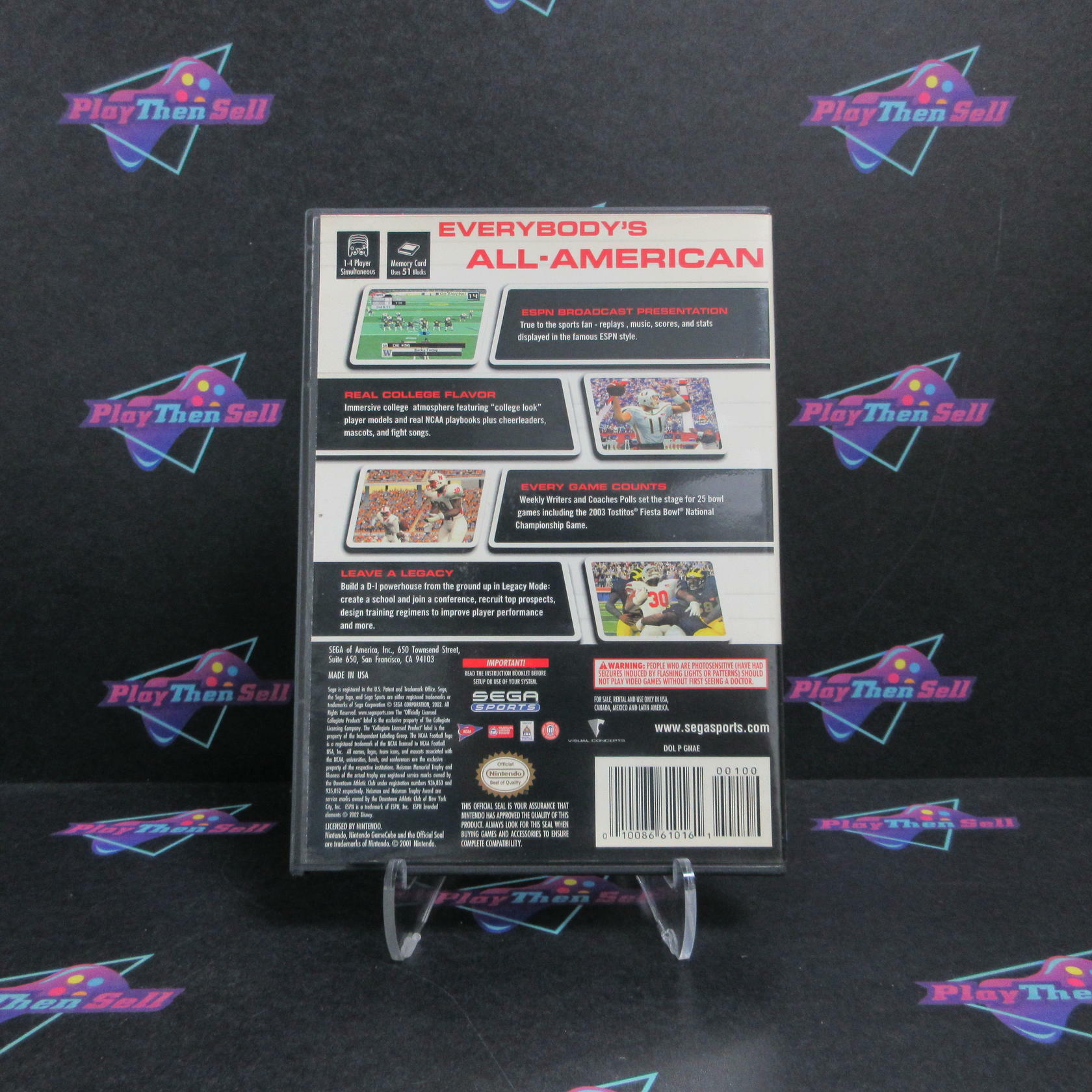 NCAA Football 2K3 Nintendo GameCube Complete - Refurbished