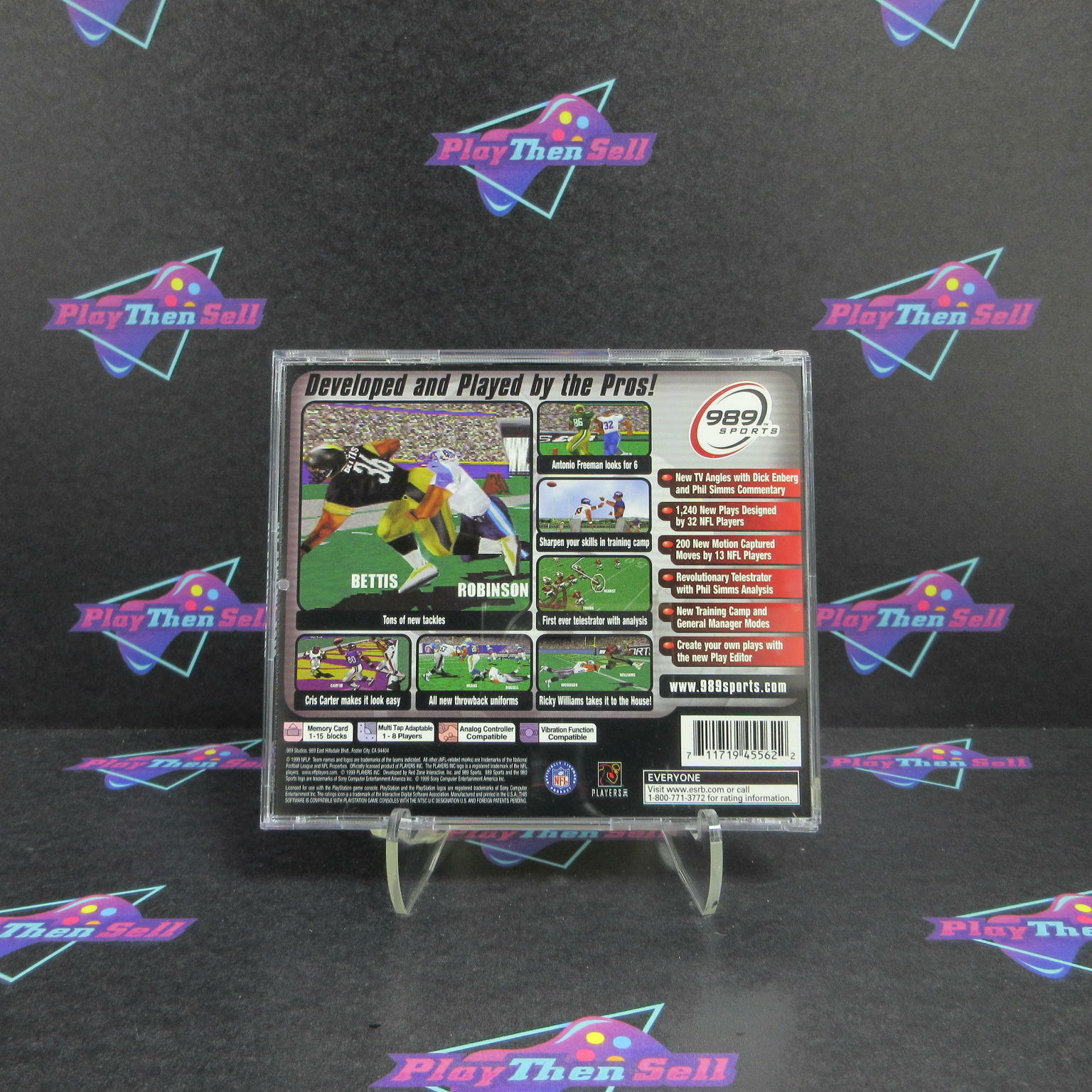 NFL GameDay 2000 PS1 PlayStation 1 + Reg Card Complete - Excellent