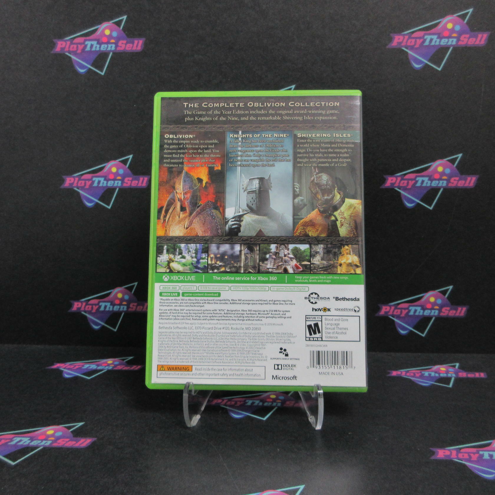 Oblivion GOTY Xbox 360 / Xbox One Complete - Refurbished