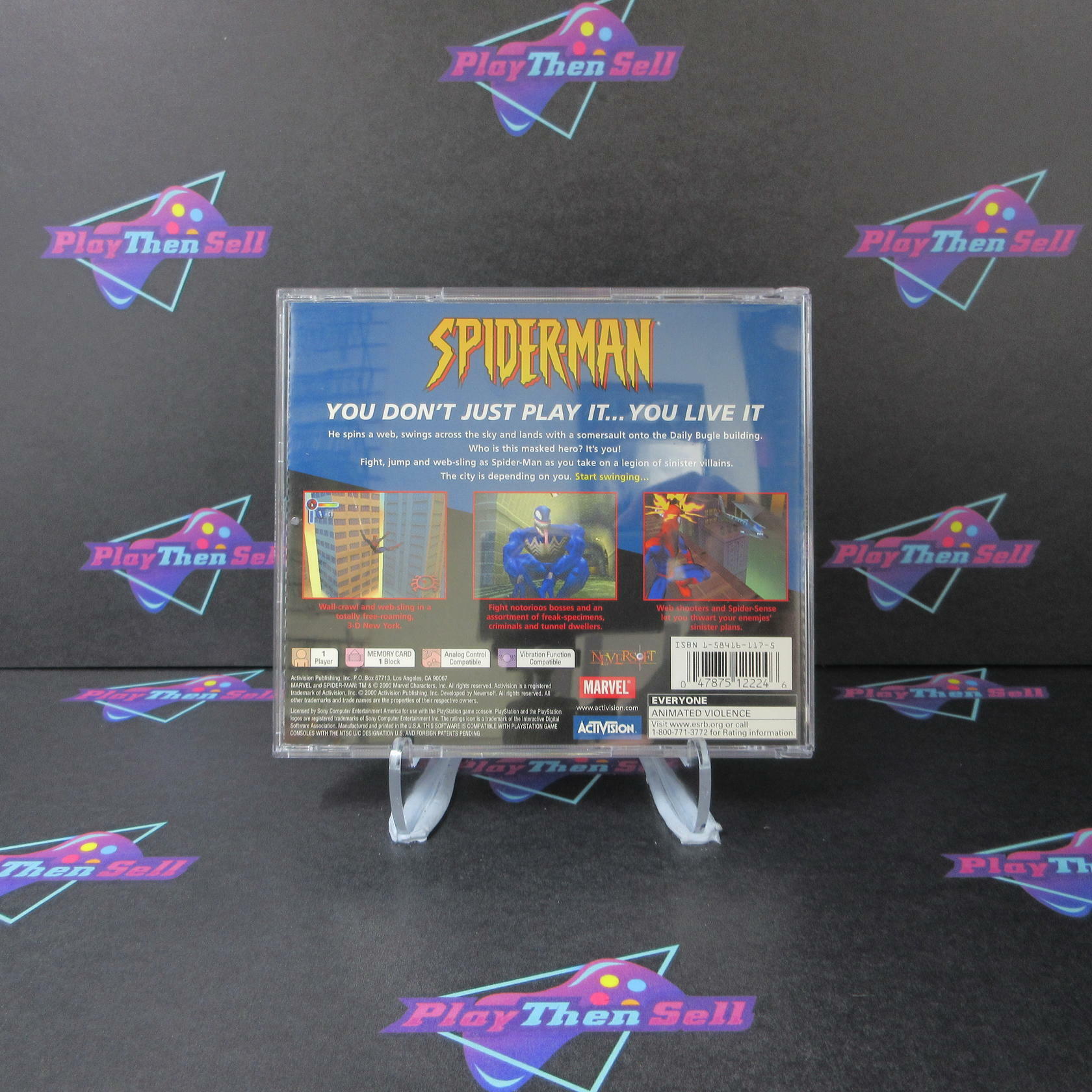 Spider-Man PS1 PlayStation 1 + Reg Card Complete - Excellent