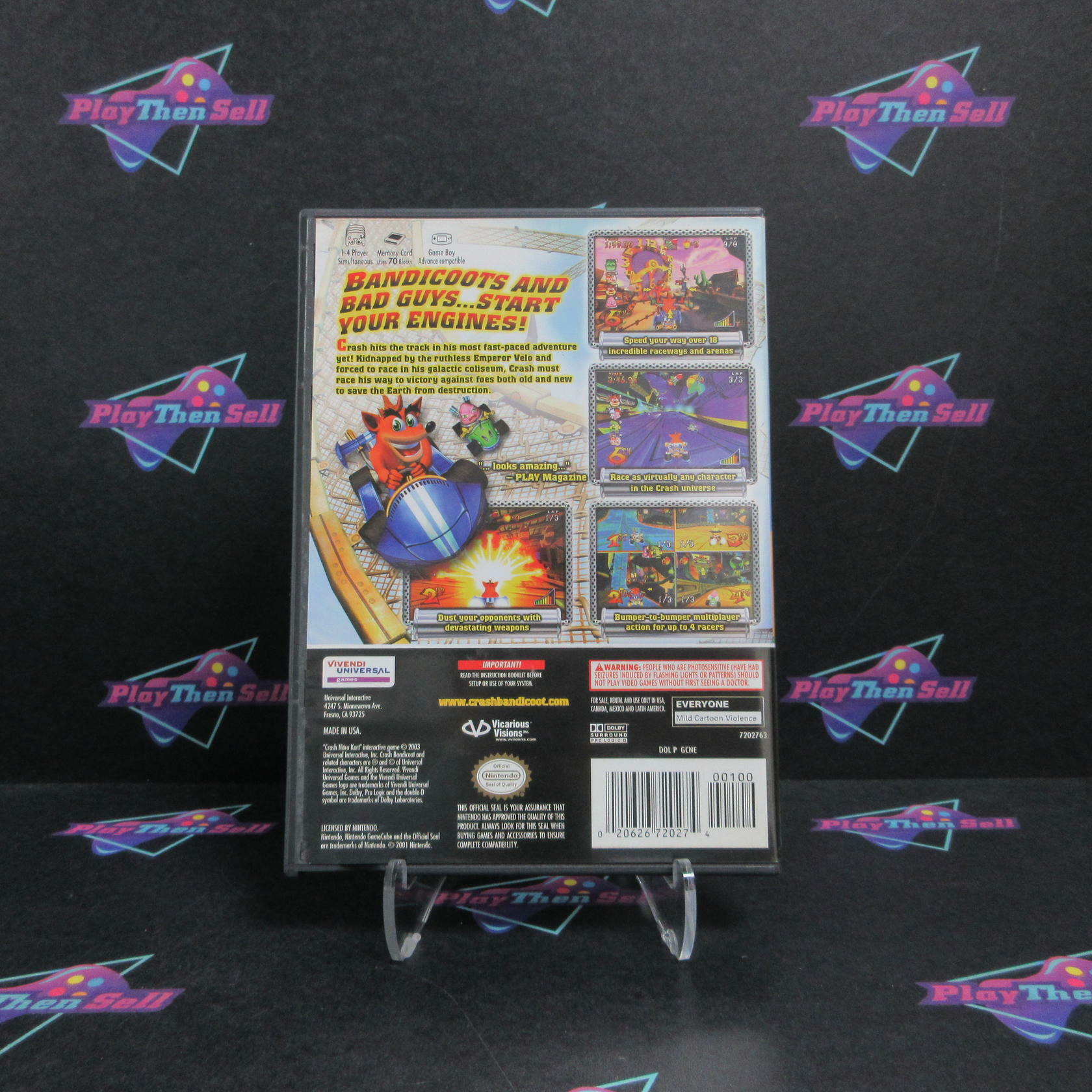 Crash Nitro Kart Nintendo GameCube Complete - Refurbished